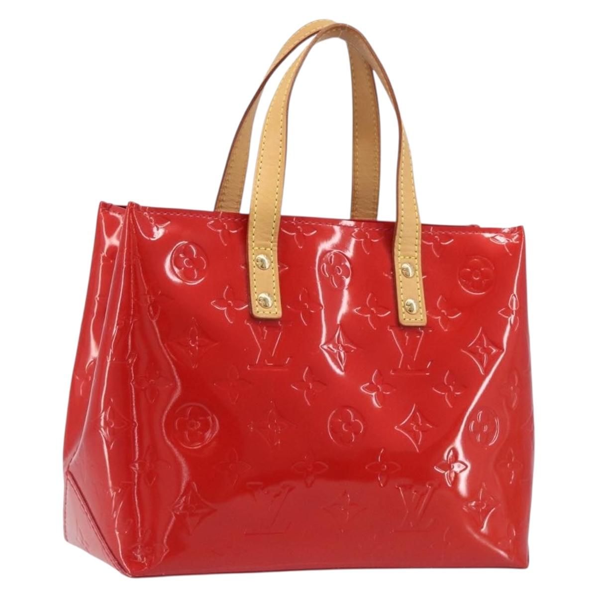 LOUIS VUITTON Monogram Vernis Reade PM Hand Bag Rouge M91088 LV Auth ep15737A