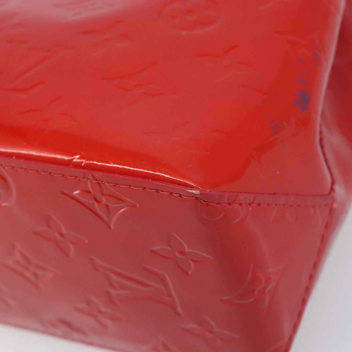 LOUIS VUITTON Monogram Vernis Reade PM Hand Bag Rouge M91088 LV Auth ep15737A