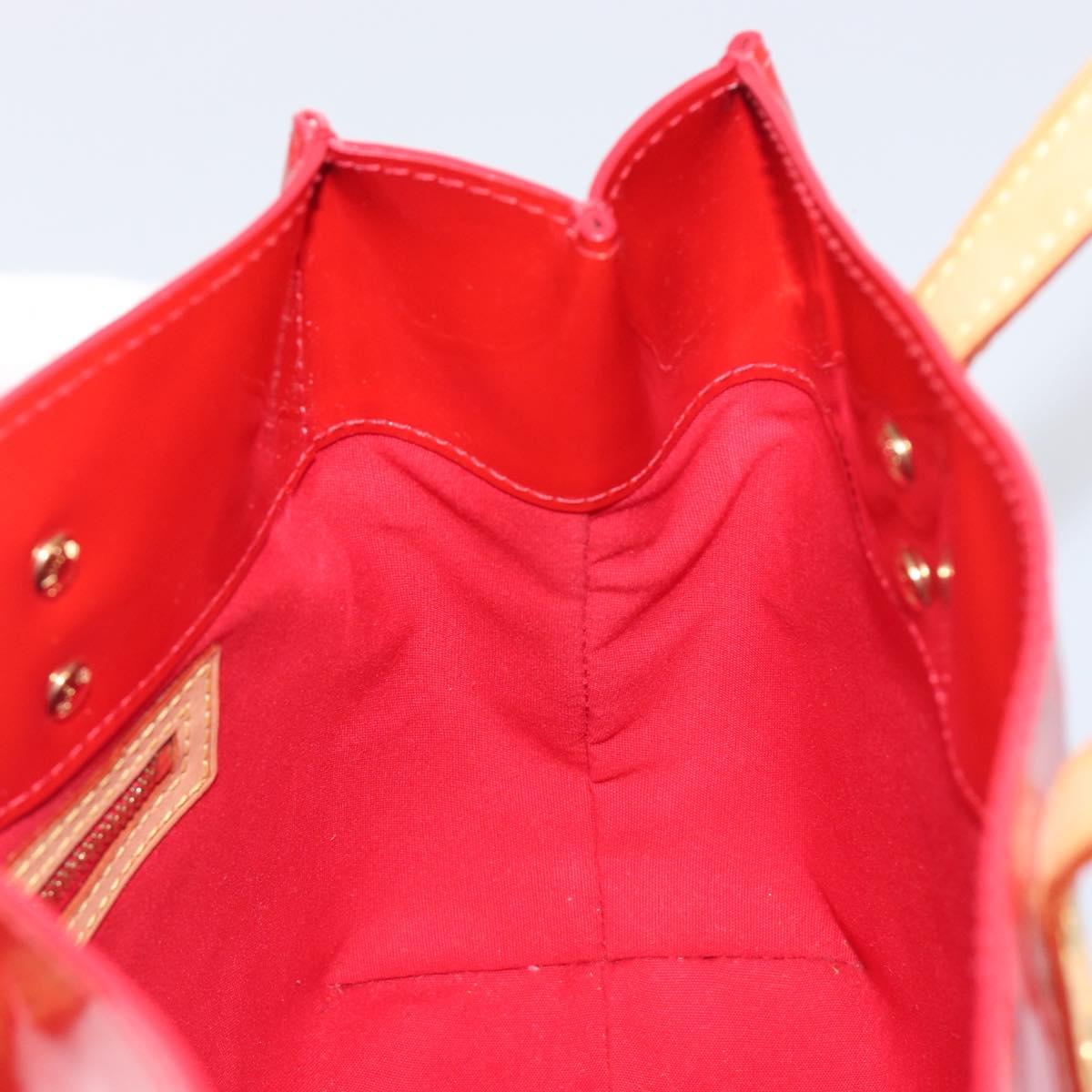 LOUIS VUITTON Monogram Vernis Reade PM Hand Bag Rouge M91088 LV Auth ep15737A