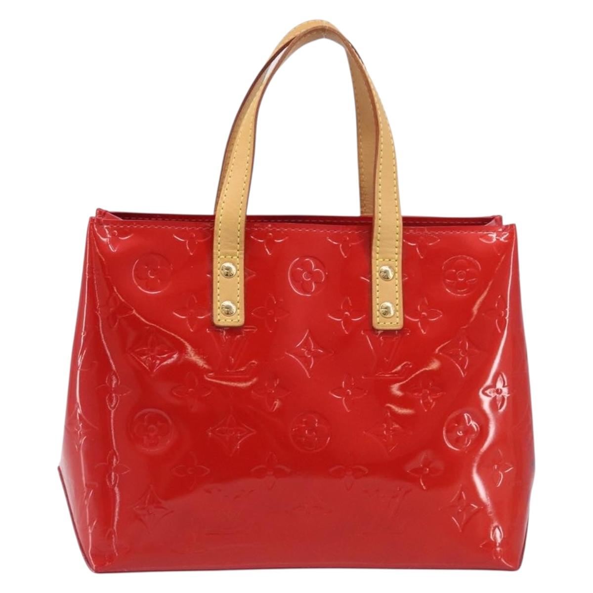 LOUIS VUITTON Monogram Vernis Reade PM Hand Bag Rouge M91088 LV Auth ep15737A