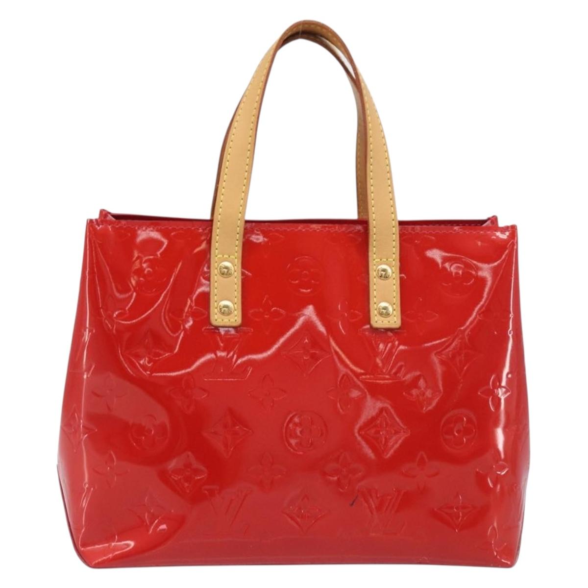 LOUIS VUITTON Monogram Vernis Reade PM Hand Bag Rouge M91088 LV Auth ep15737A