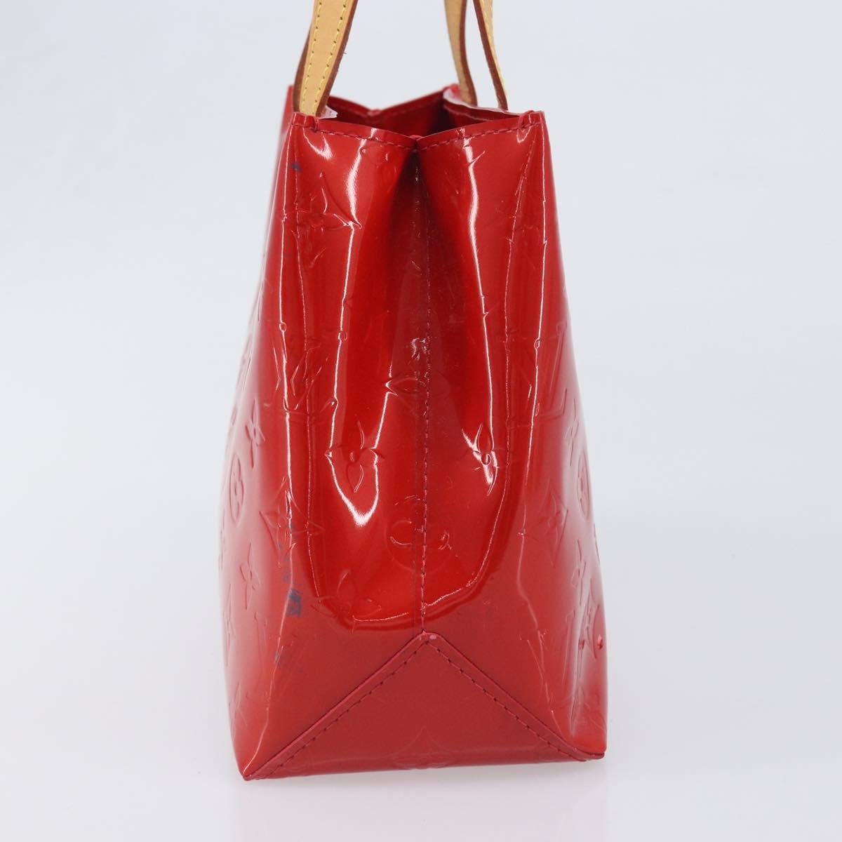 LOUIS VUITTON Monogram Vernis Reade PM Hand Bag Rouge M91088 LV Auth ep15737A
