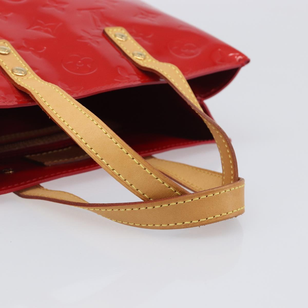 LOUIS VUITTON Monogram Vernis Reade PM Hand Bag Rouge M91088 LV Auth ep15737A