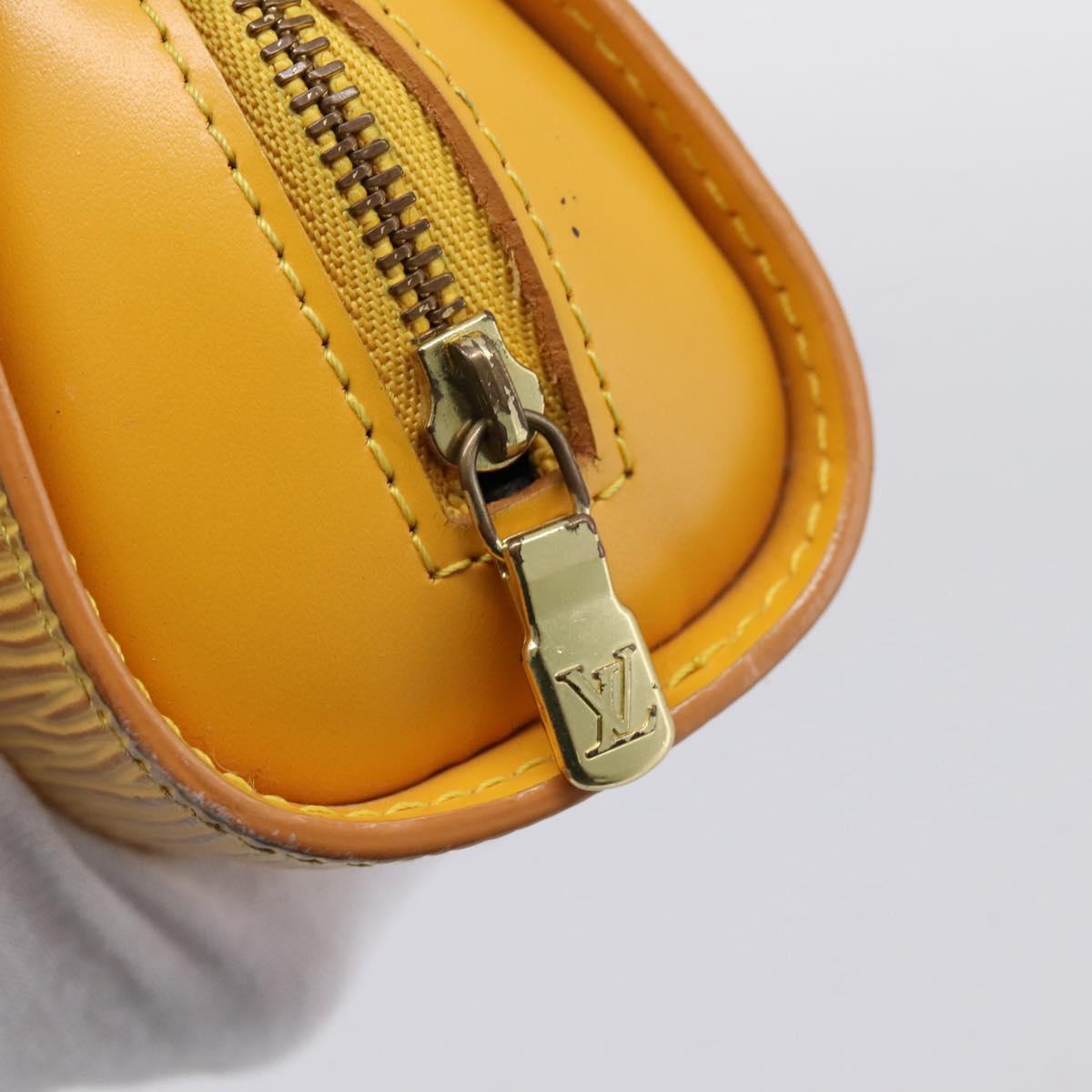 LOUIS VUITTON Epi Dauphine PM Pouch Yellow M48449 LV Auth ep15742