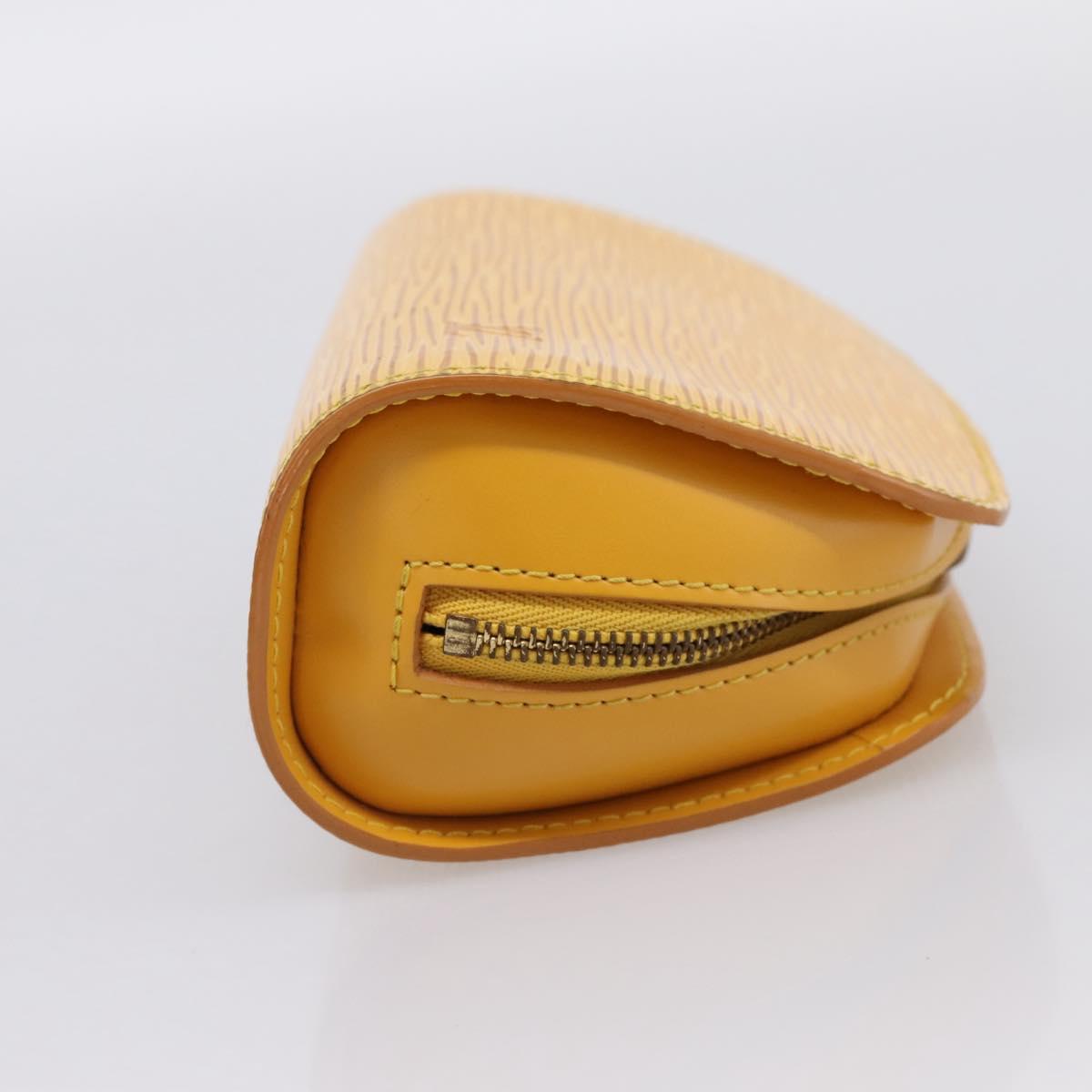LOUIS VUITTON Epi Dauphine PM Pouch Yellow M48449 LV Auth ep15742