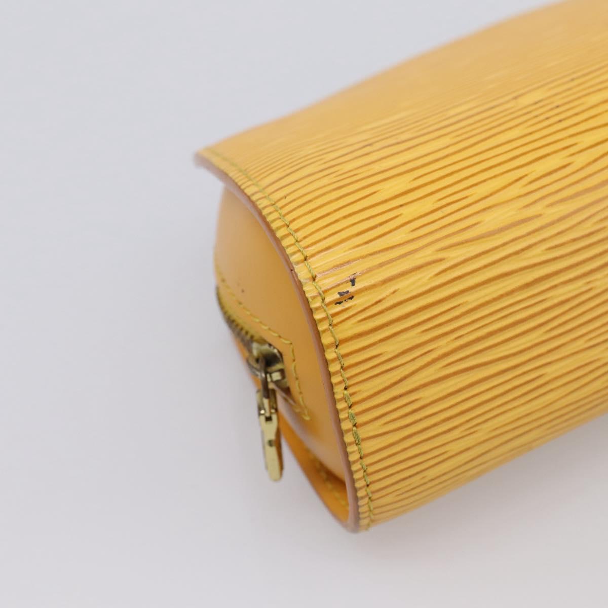 LOUIS VUITTON Epi Dauphine PM Pouch Yellow M48449 LV Auth ep15742