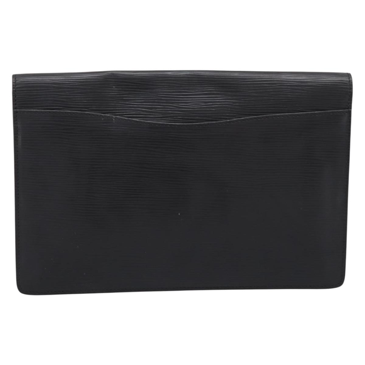 LOUIS VUITTON Epi Montaigne 27 Clutch Bag Black M52652 LV Auth ep15746