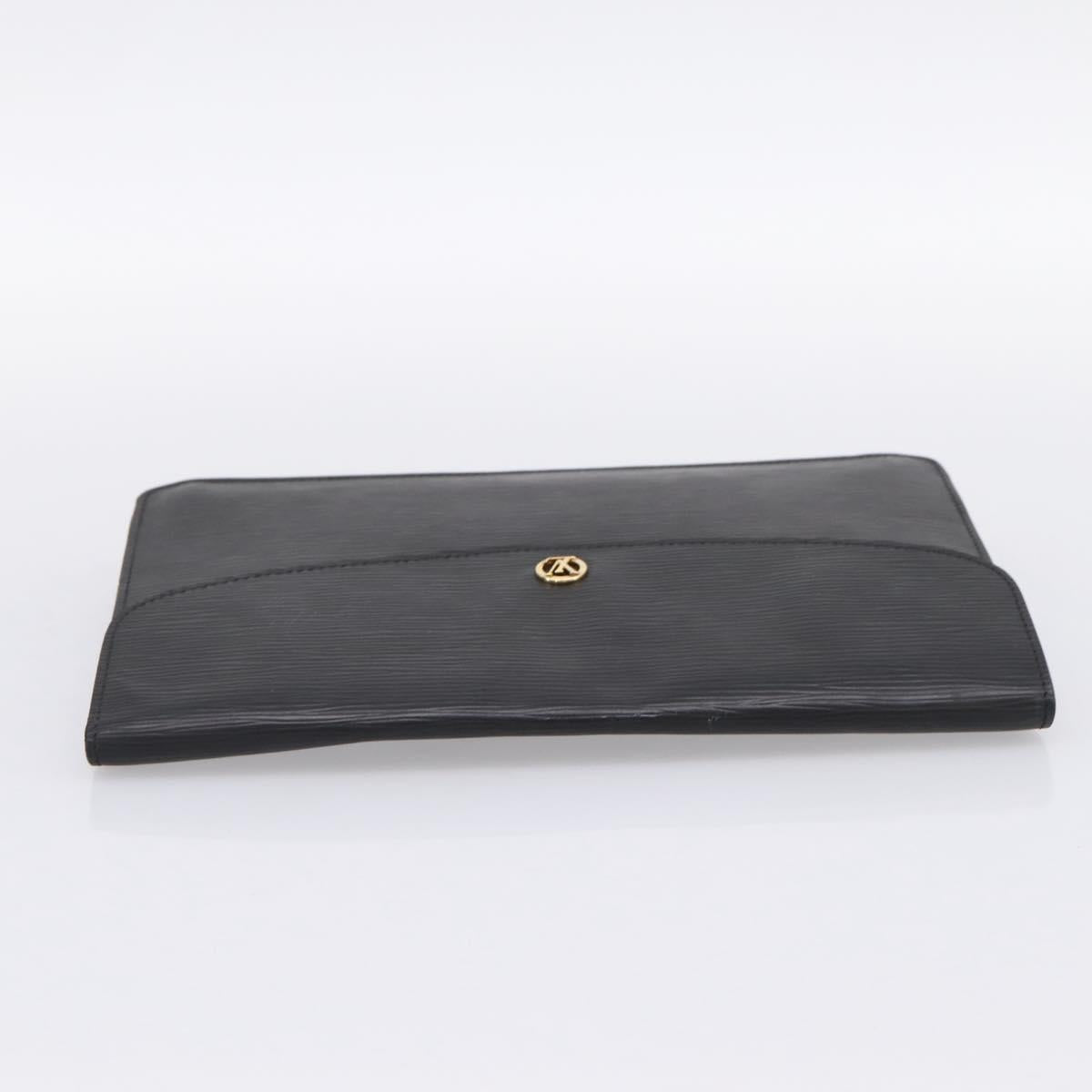 LOUIS VUITTON Epi Montaigne 27 Clutch Bag Black M52652 LV Auth ep15746