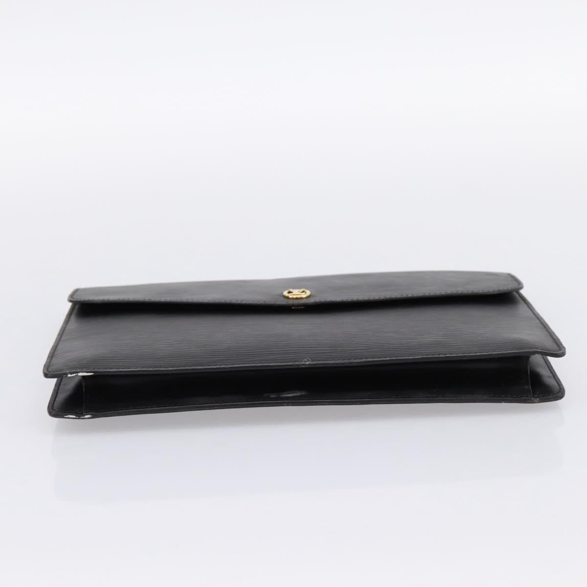 LOUIS VUITTON Epi Montaigne 27 Clutch Bag Black M52652 LV Auth ep15746