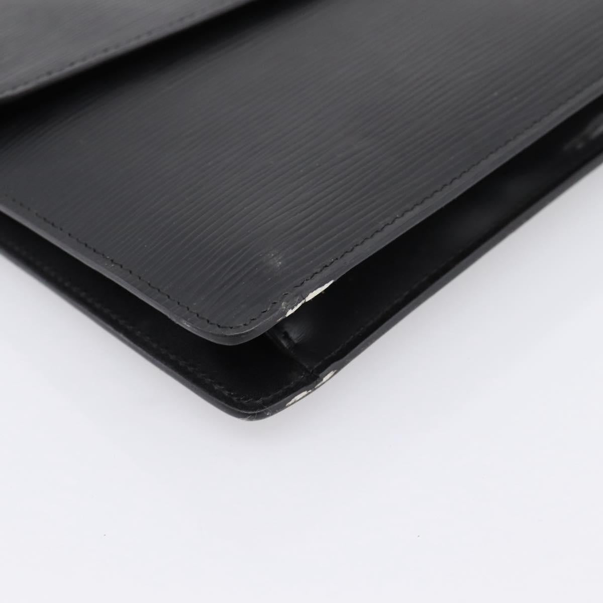 LOUIS VUITTON Epi Montaigne 27 Clutch Bag Black M52652 LV Auth ep15746