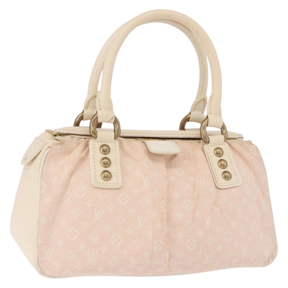 LOUIS VUITTON Monogram Mini Lin Trapeze PM Hand Bag Pink M40062 LV Auth ep15759