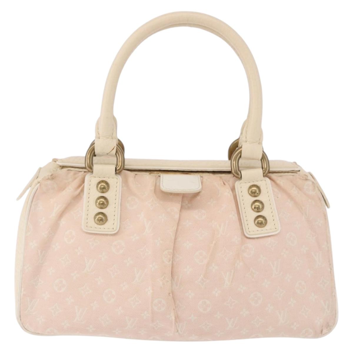 LOUIS VUITTON Monogram Mini Lin Trapeze PM Hand Bag Pink M40062 LV Auth ep15759