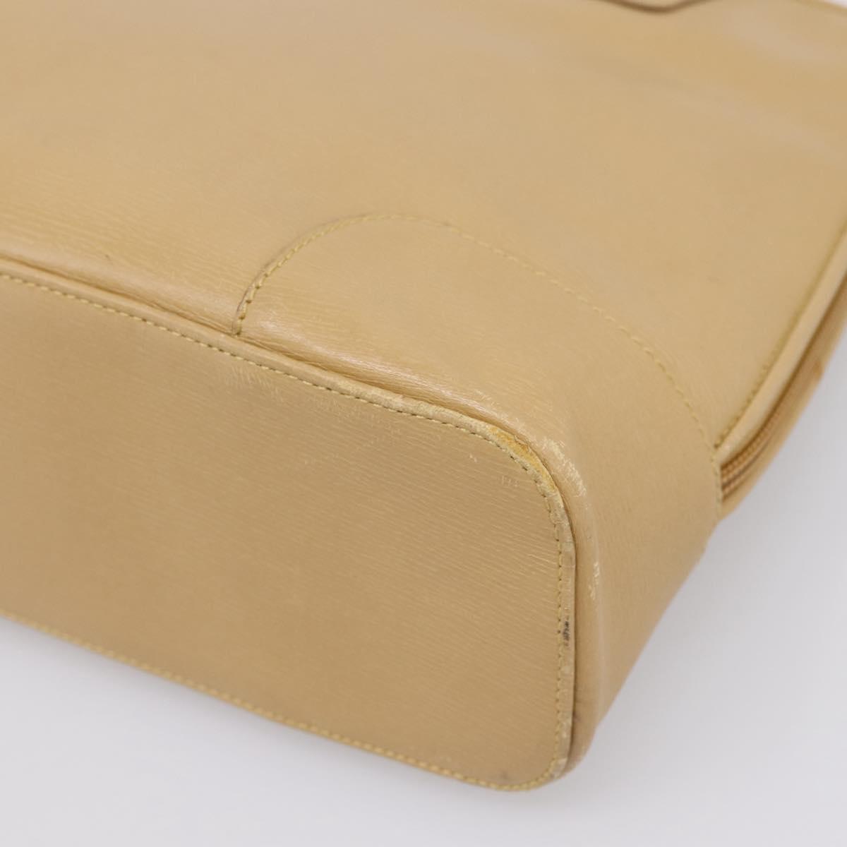 GUCCI Tote Bag Leather Beige Gold Tone 002 1122 2684 Auth ep15761