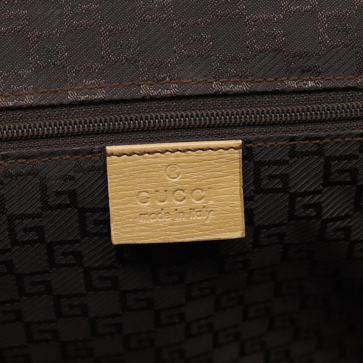 GUCCI Tote Bag Leather Beige Gold Tone 002 1122 2684 Auth ep15761