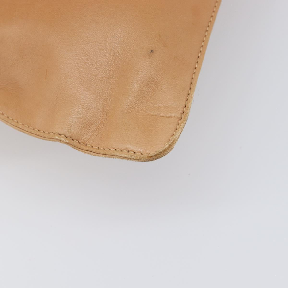LOEWE Hand Bag Leather Beige Auth ep15763