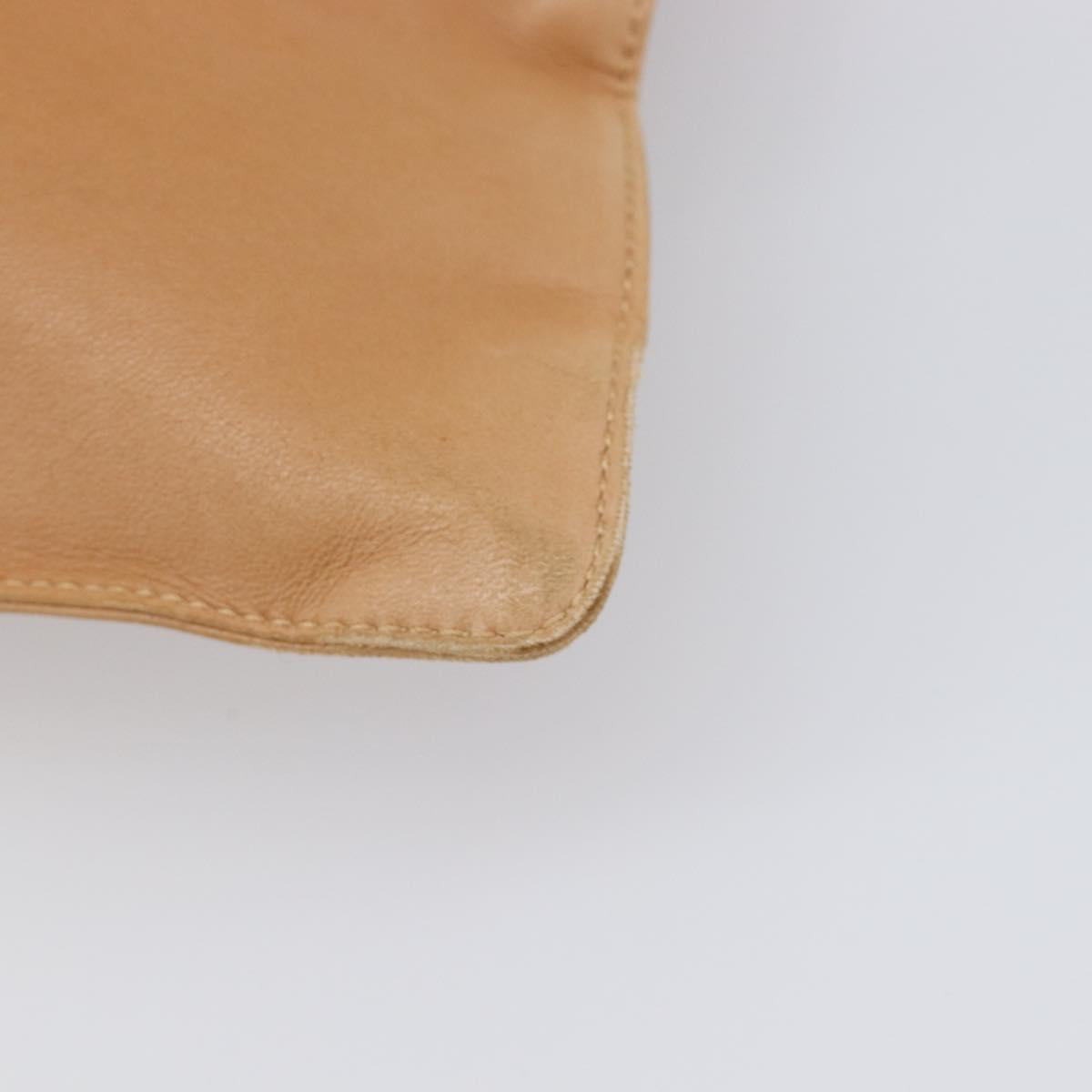 LOEWE Hand Bag Leather Beige Auth ep15763
