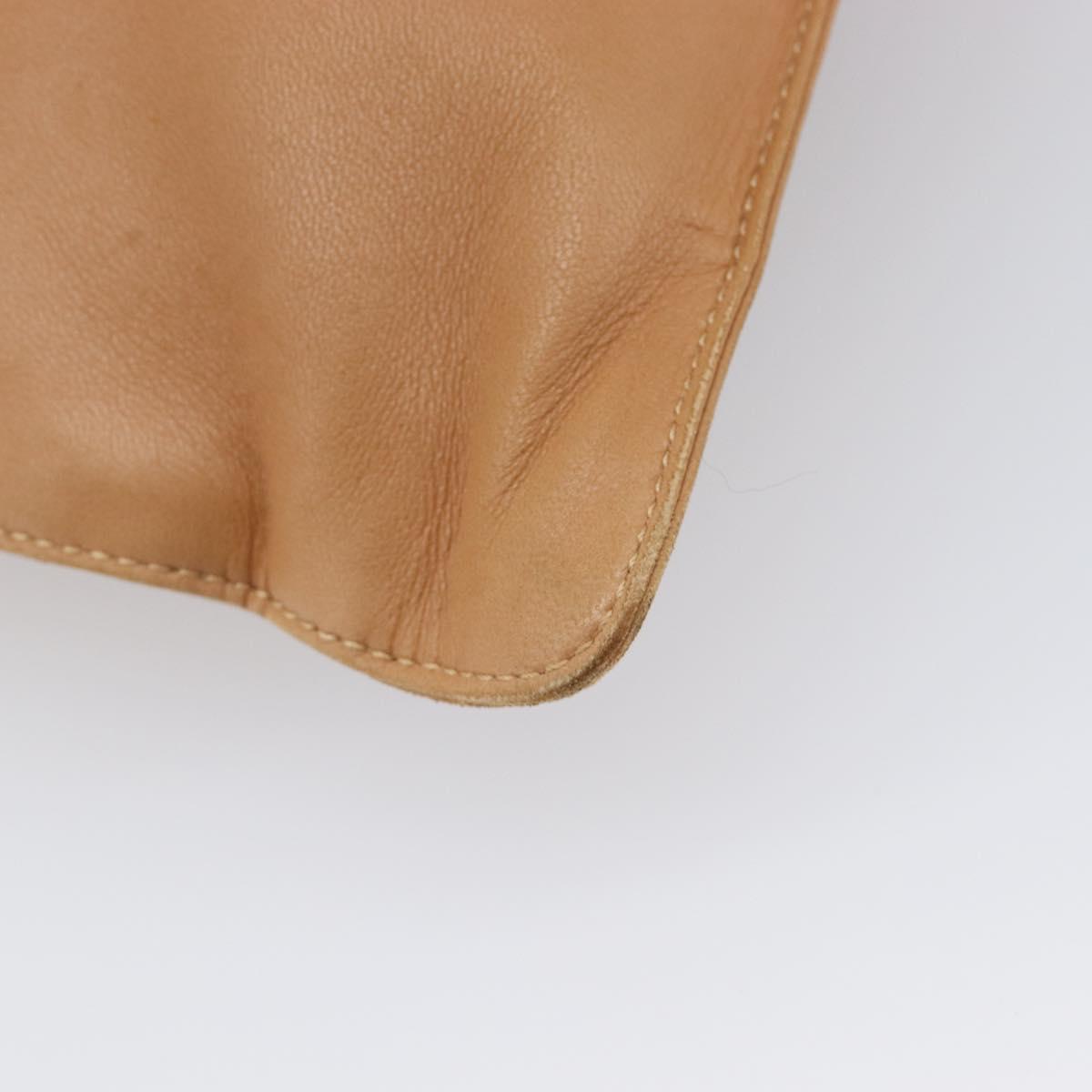 LOEWE Hand Bag Leather Beige Auth ep15763