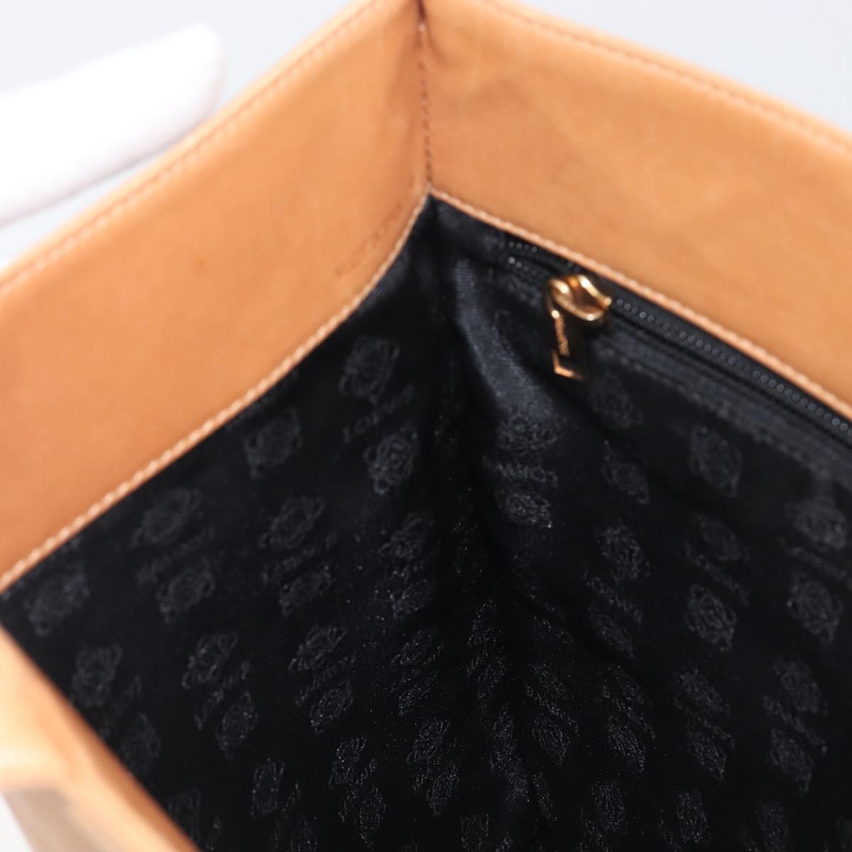 LOEWE Hand Bag Leather Beige Auth ep15763
