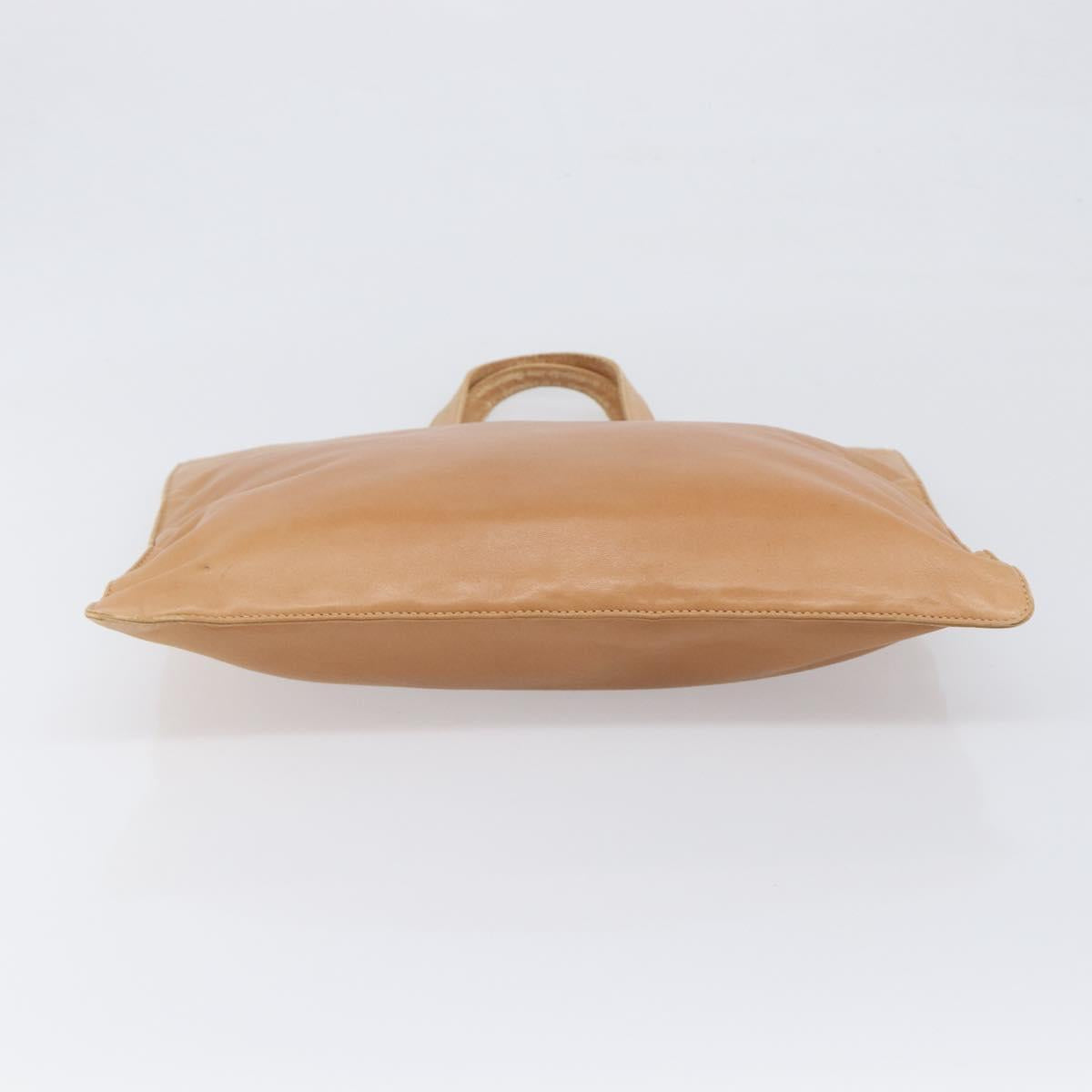 LOEWE Hand Bag Leather Beige Auth ep15763