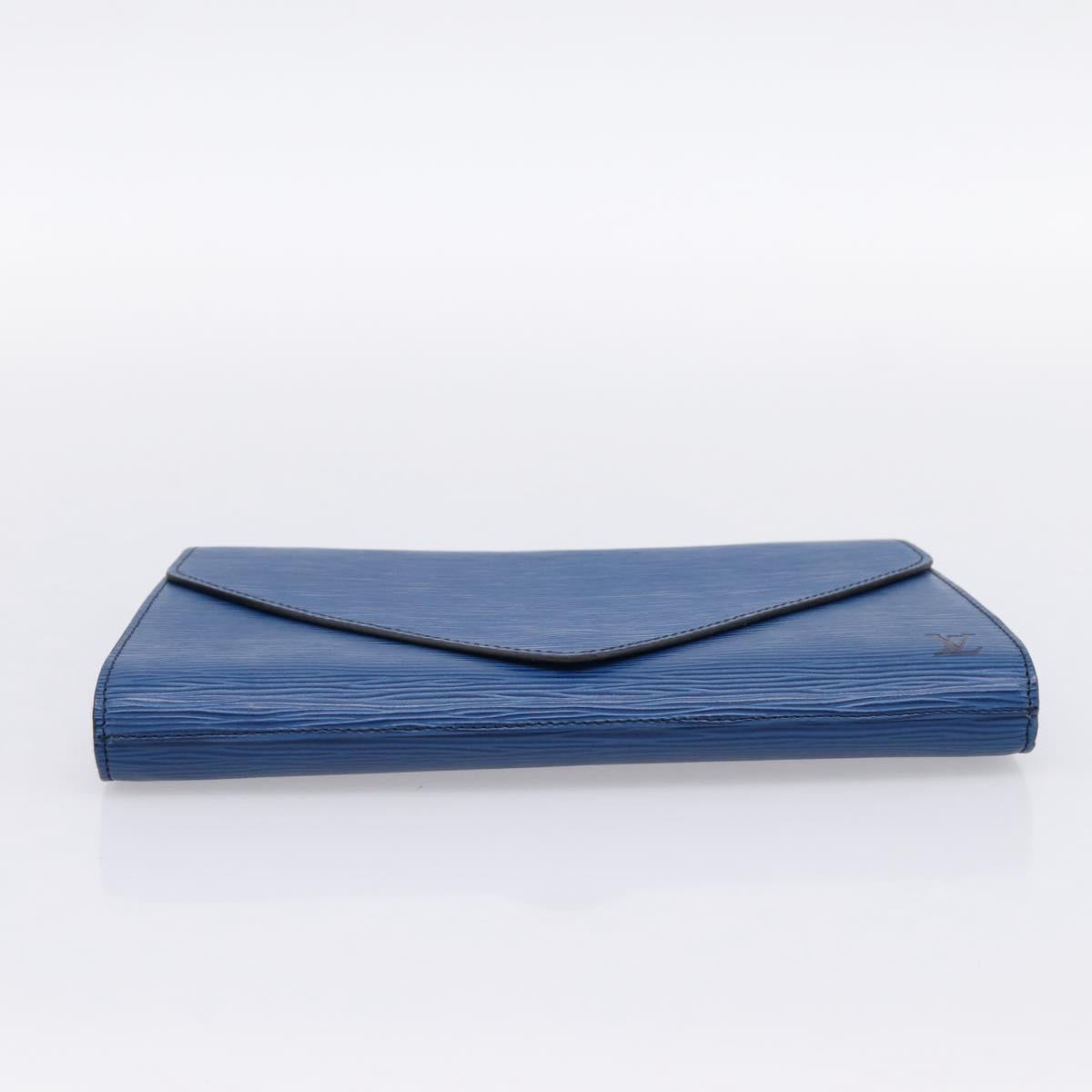 LOUIS VUITTON Epi Art Deco Clutch Bag Blue M52635 LV Auth ep15765A
