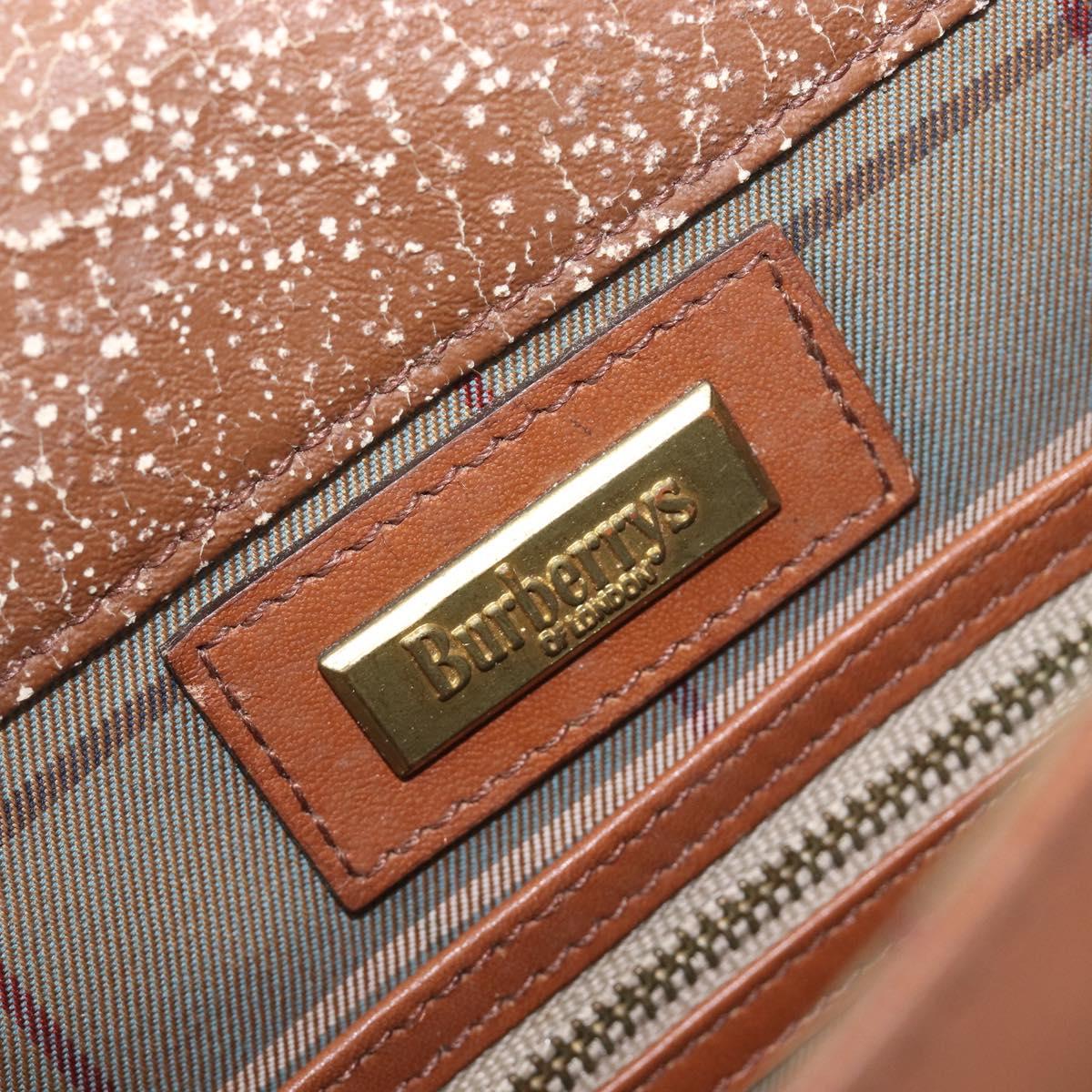 Burberrys Shoulder Bag Leather Brown Gold Tone Auth ep15766