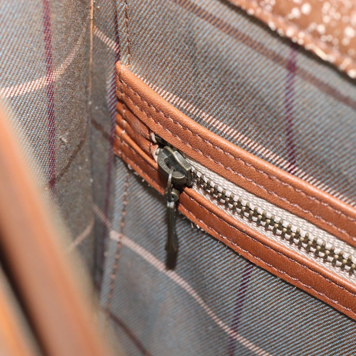Burberrys Shoulder Bag Leather Brown Gold Tone Auth ep15766