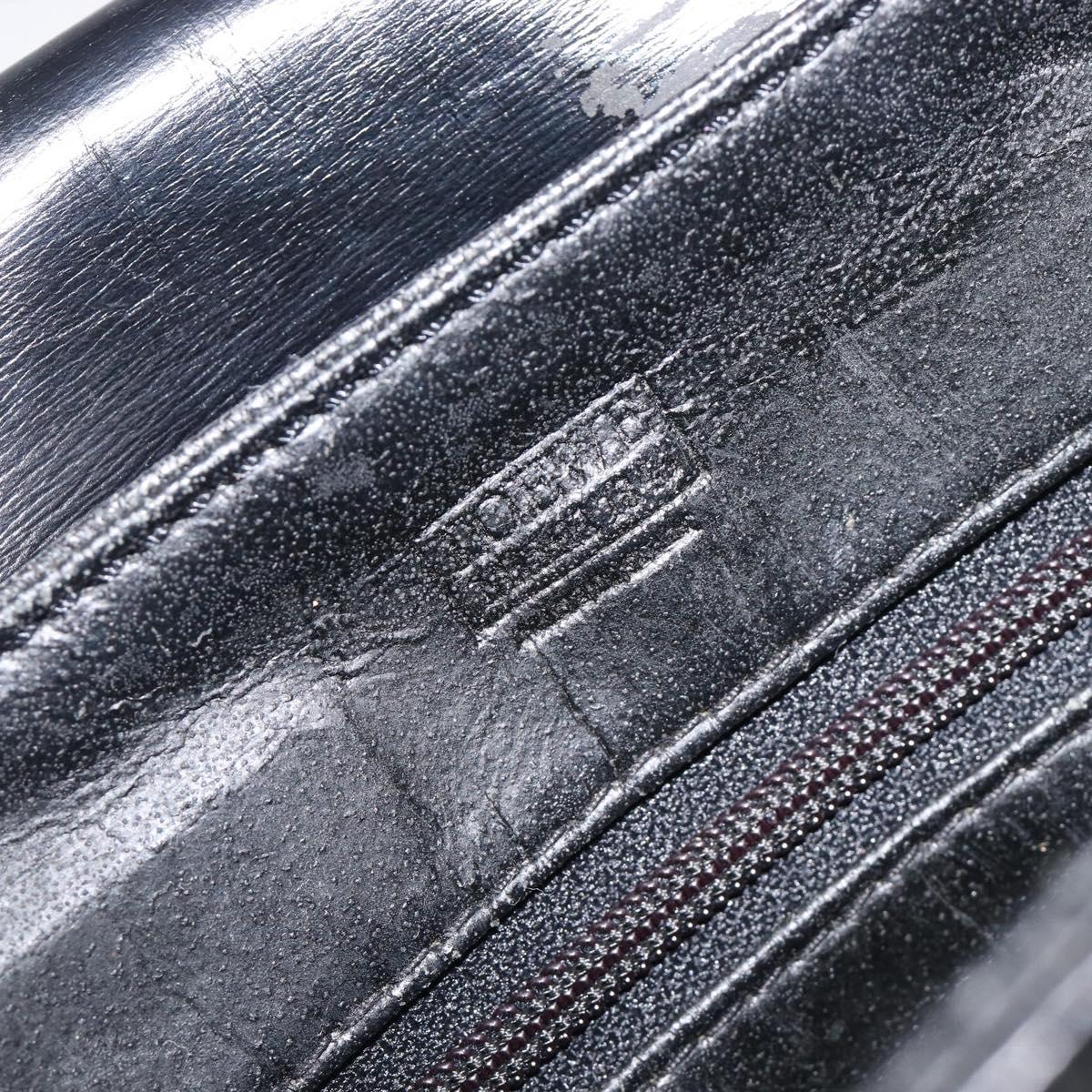 LOEWE Shoulder Bag Leather Black Gold Tone Auth ep15772