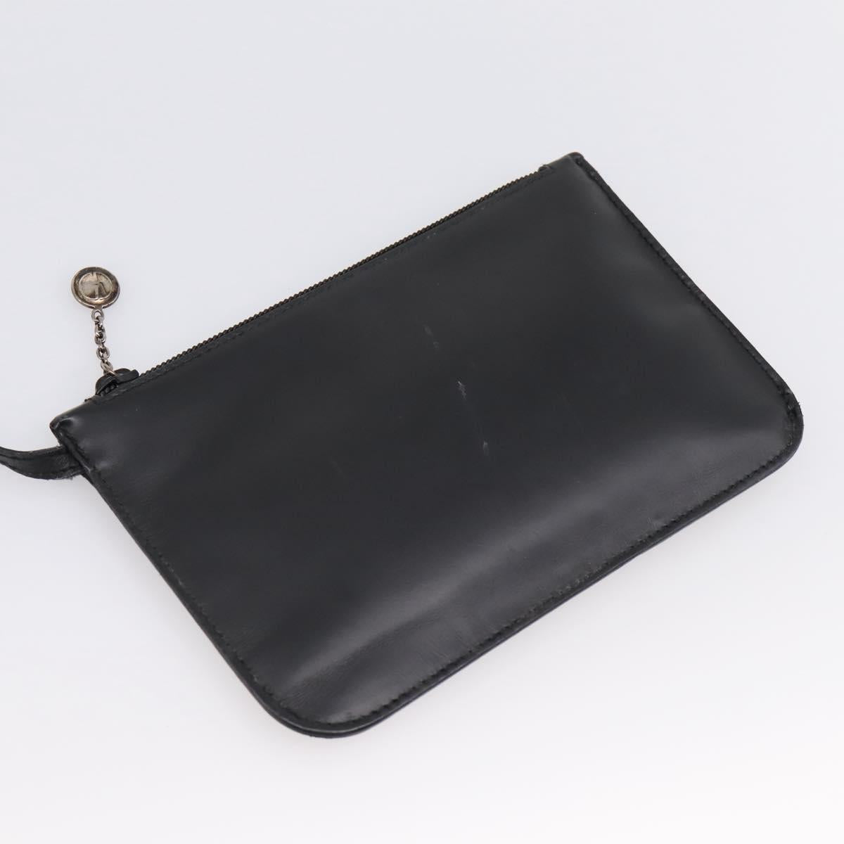 GUCCI Shoulder Bag Leather Black Silver 001 2123 1943 Auth ep15774