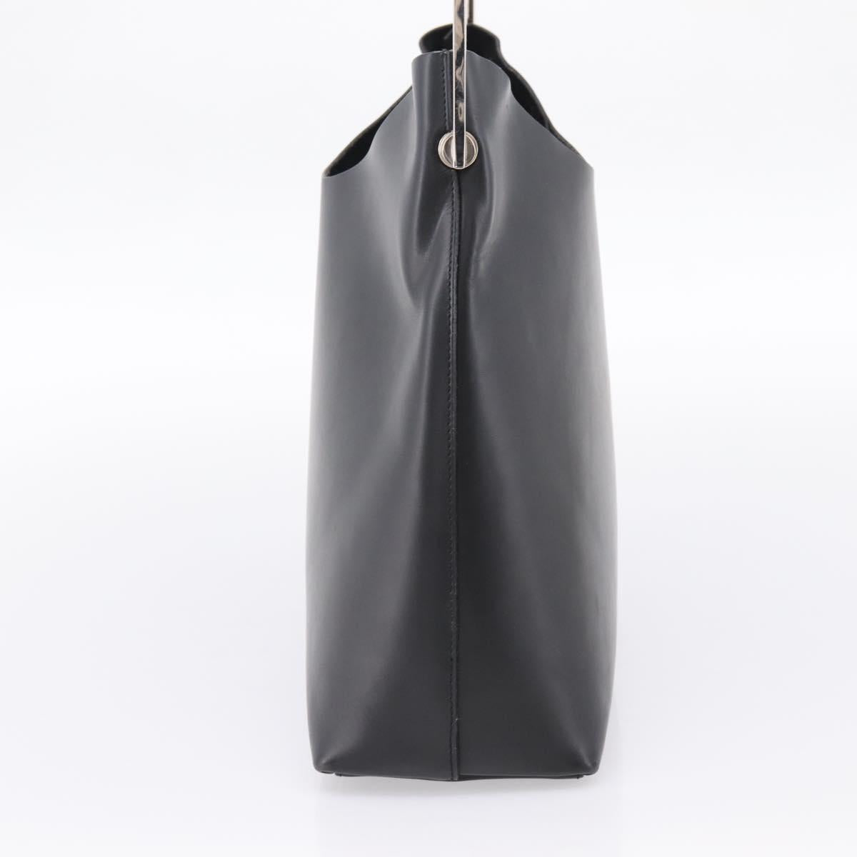 GUCCI Shoulder Bag Leather Black Silver 001 2123 1943 Auth ep15774