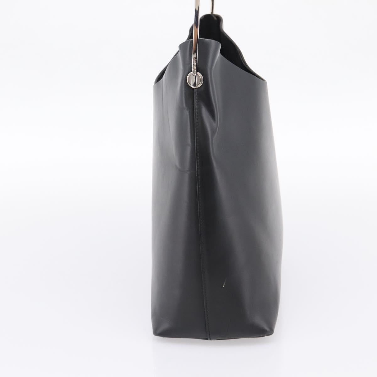 GUCCI Shoulder Bag Leather Black Silver 001 2123 1943 Auth ep15774
