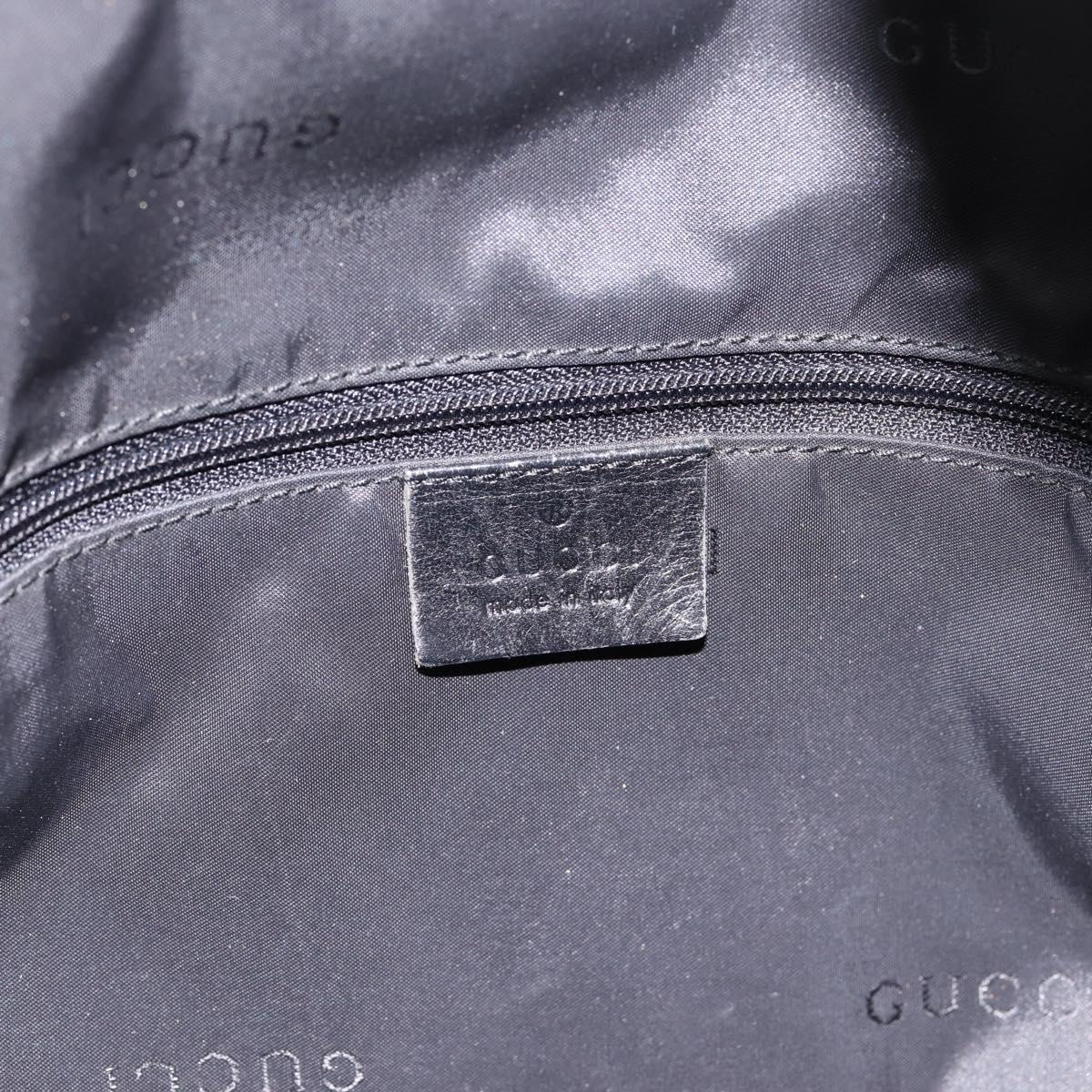 GUCCI Bamboo Hand Bag Suede 2way Black Silver 001 1577 Auth ep15783