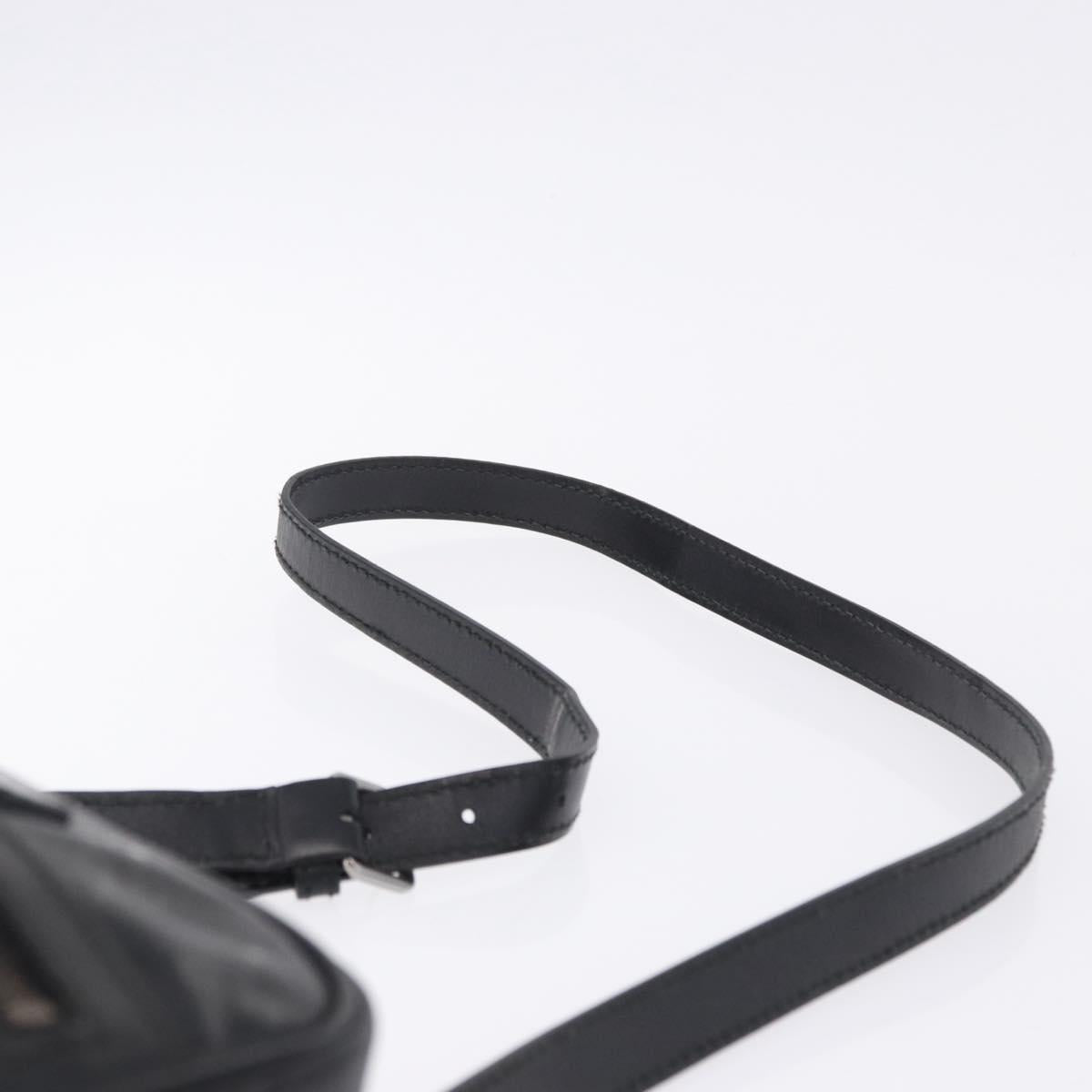 GUCCI GG Implementation Shoulder Bag PVC Black Silver 233268 Auth ep15789