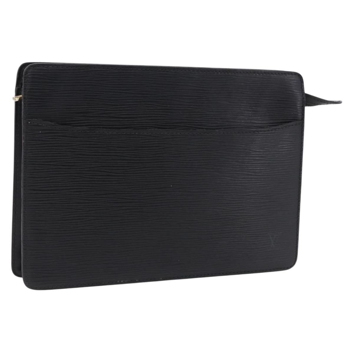 LOUIS VUITTON Epi Pochette Homme Clutch Bag Black M52522 LV Auth ep15793