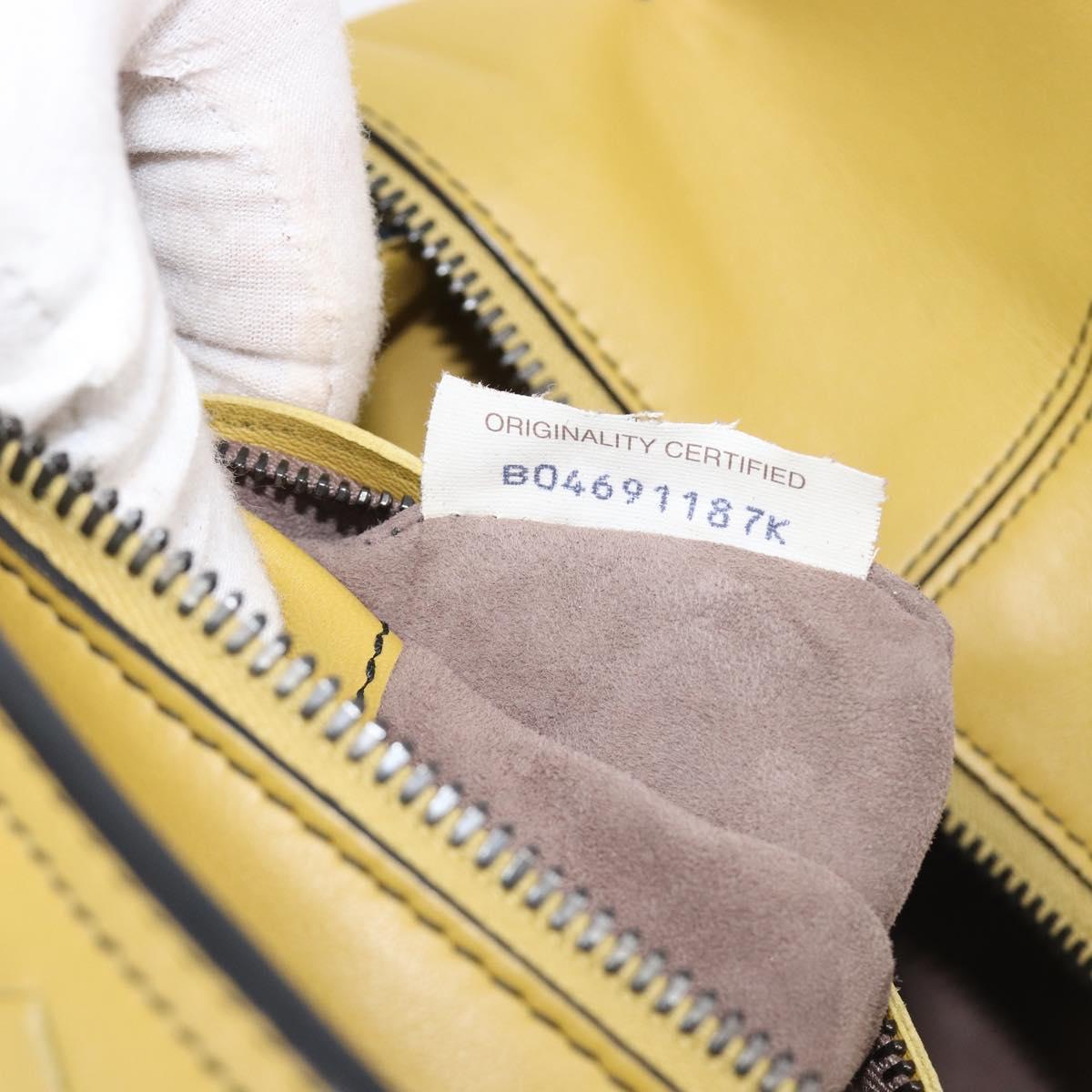BOTTEGA VENETA INTRECCIATO Hand Bag Leather Yellow Auth ep15794V