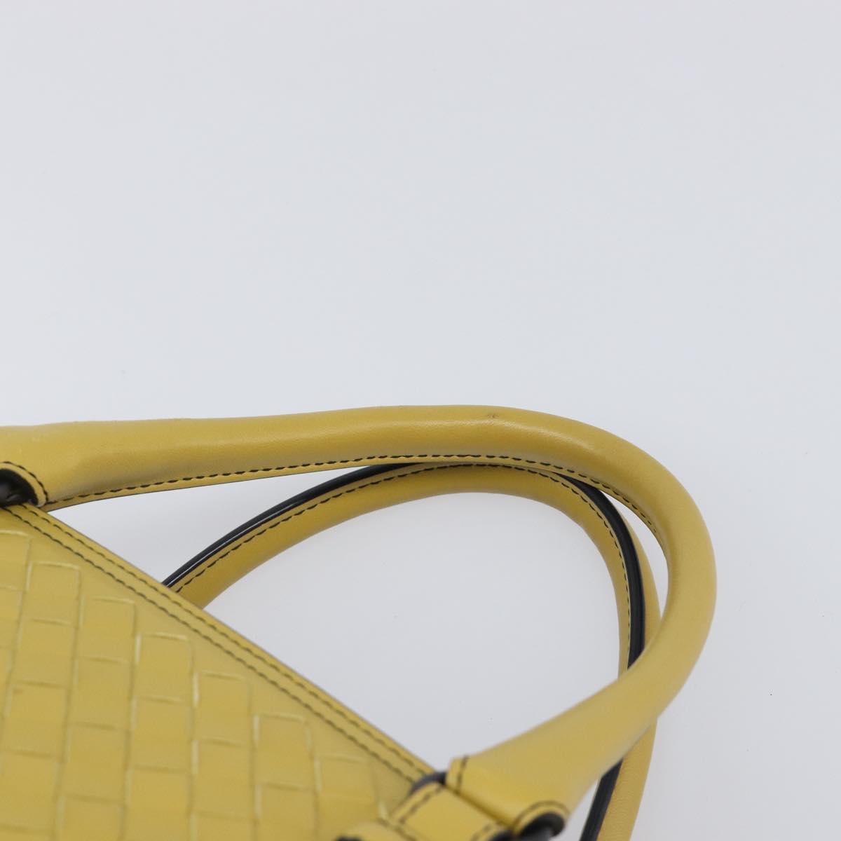 BOTTEGA VENETA INTRECCIATO Hand Bag Leather Yellow Auth ep15794V