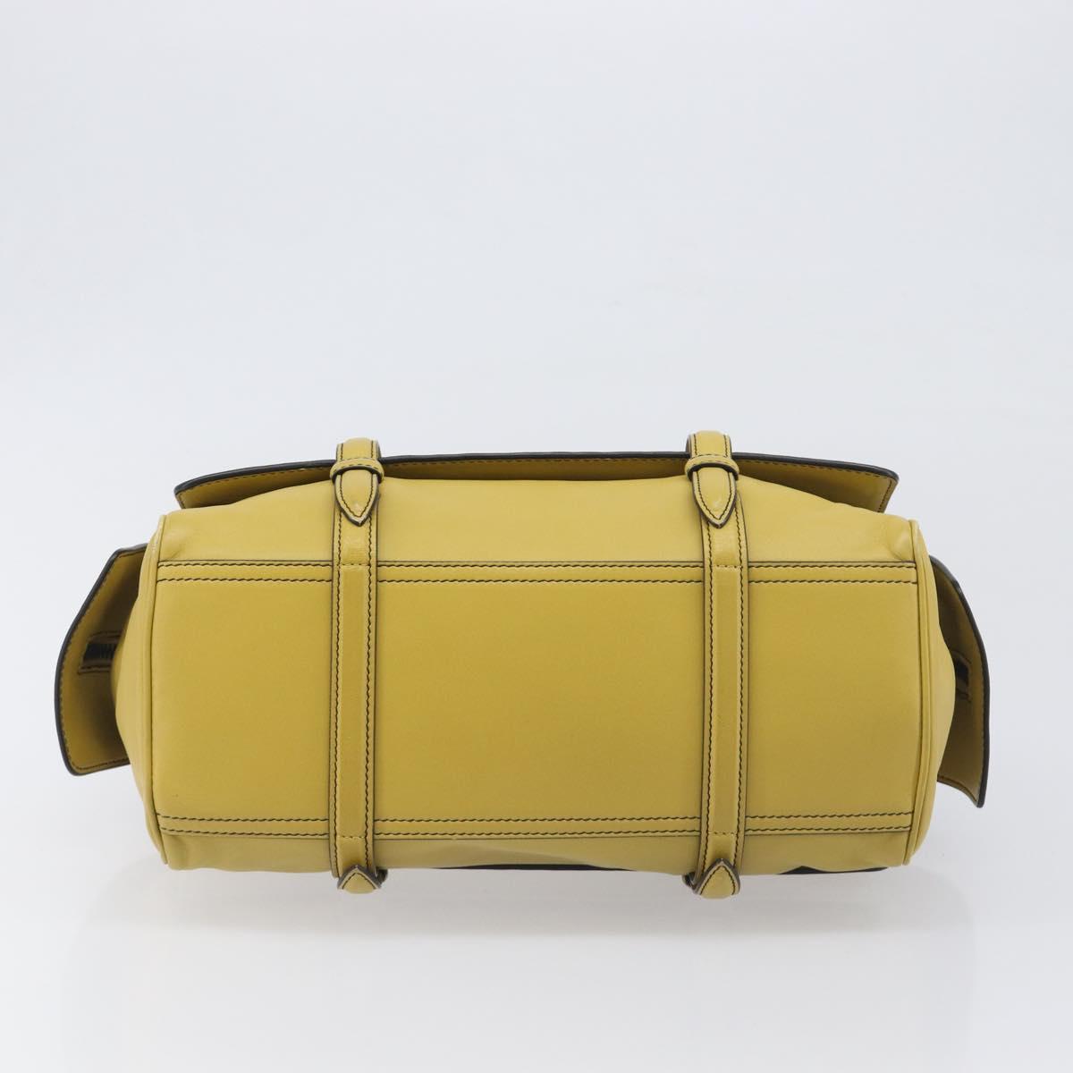 BOTTEGA VENETA INTRECCIATO Hand Bag Leather Yellow Auth ep15794V
