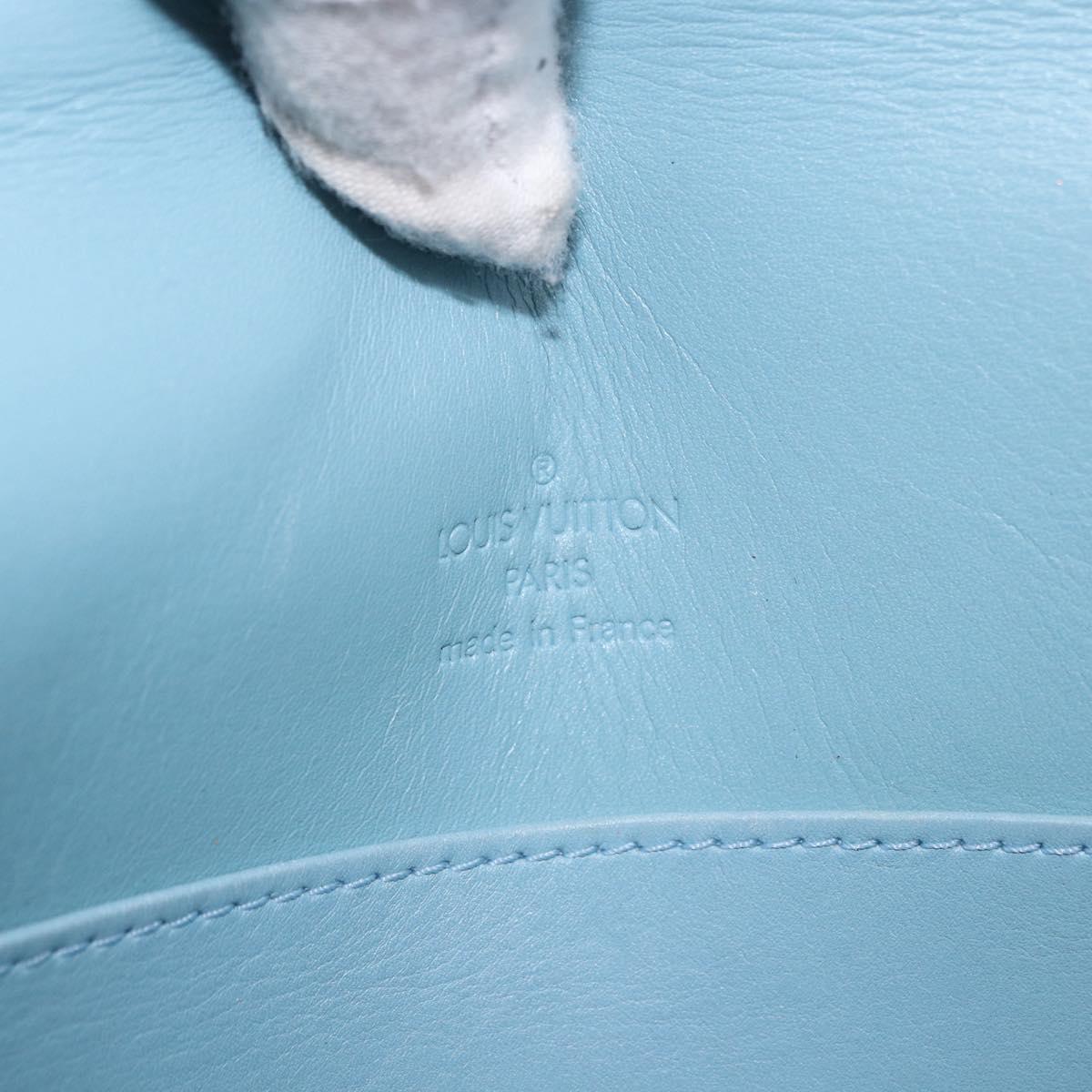 LOUIS VUITTON Monogram Vernis Thompson Street Bag Baby Blue M91009 Auth ep15797
