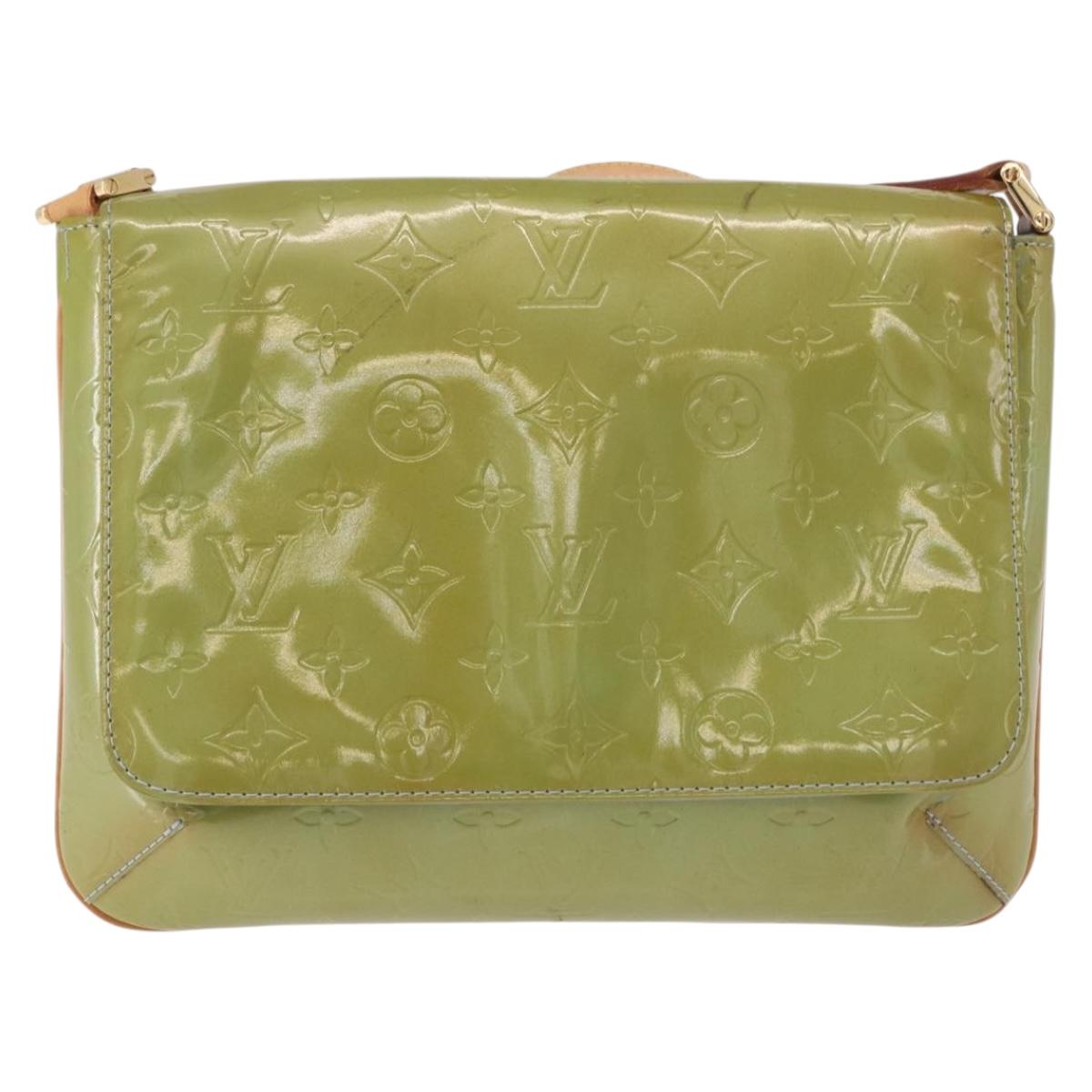 LOUIS VUITTON Monogram Vernis Thompson Street Bag Baby Blue M91009 Auth ep15797