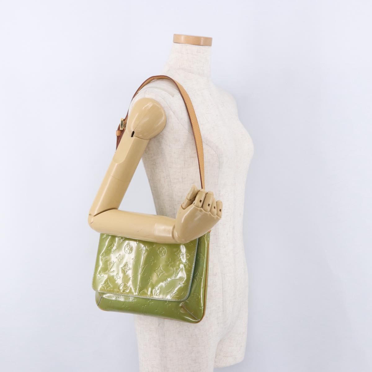 LOUIS VUITTON Monogram Vernis Thompson Street Bag Baby Blue M91009 Auth ep15797