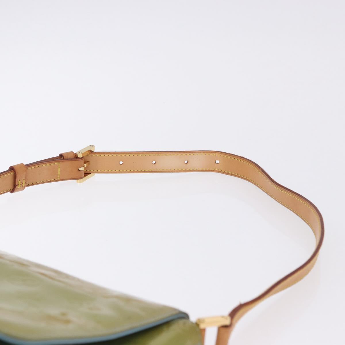 LOUIS VUITTON Monogram Vernis Thompson Street Bag Baby Blue M91009 Auth ep15797