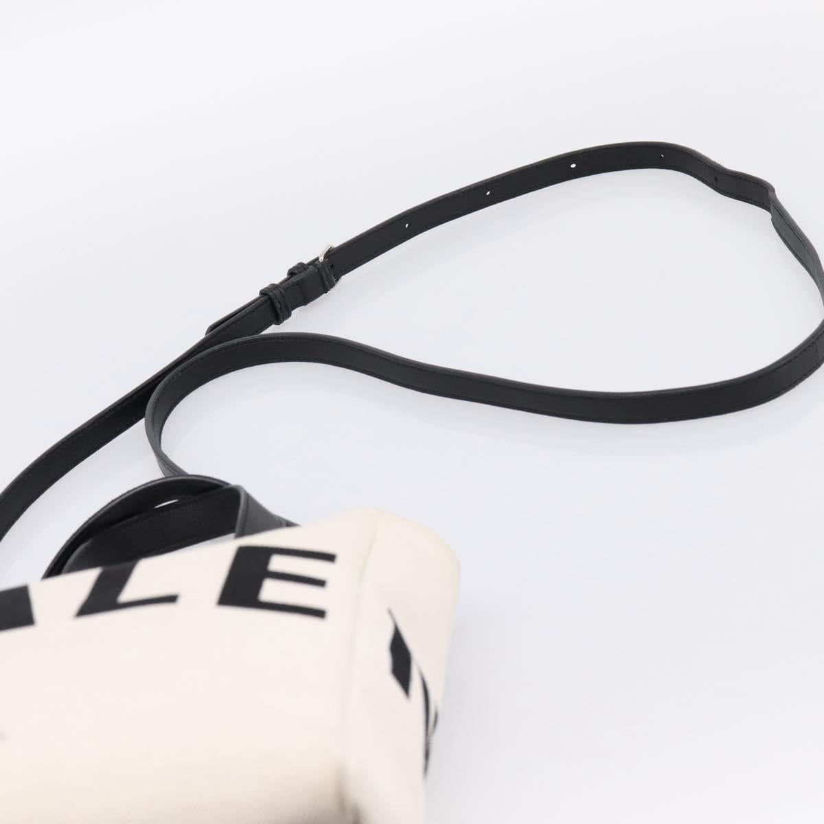 BALENCIAGA Everyday Tote Bag Canvas 2way White Black 544459 Auth ep15802