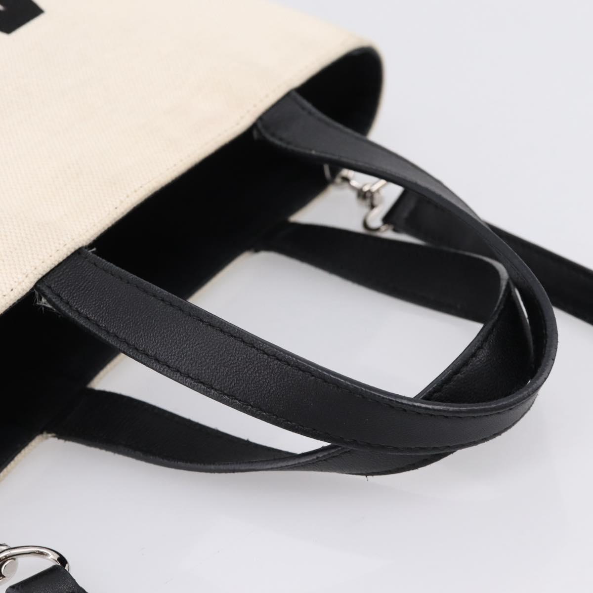 BALENCIAGA Everyday Tote Bag Canvas 2way White Black 544459 Auth ep15802