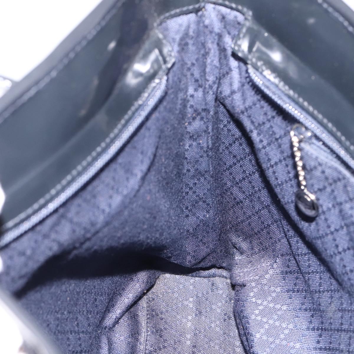 GUCCI Hand Bag Nylon Navy Silver 002 2123 0457 Auth ep15803