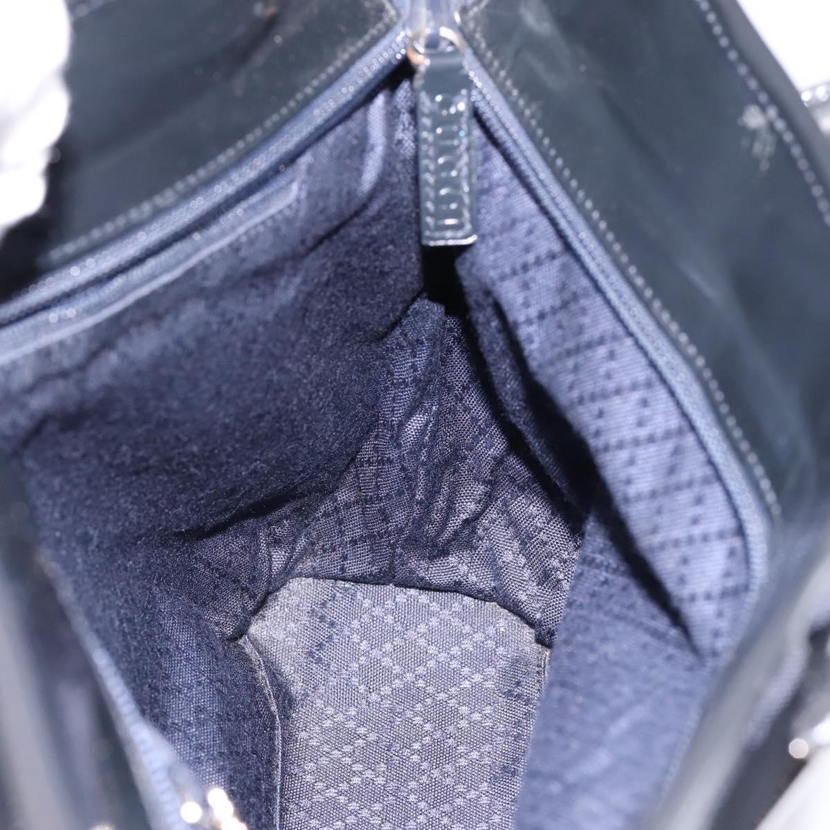 GUCCI Hand Bag Nylon Navy Silver 002 2123 0457 Auth ep15803