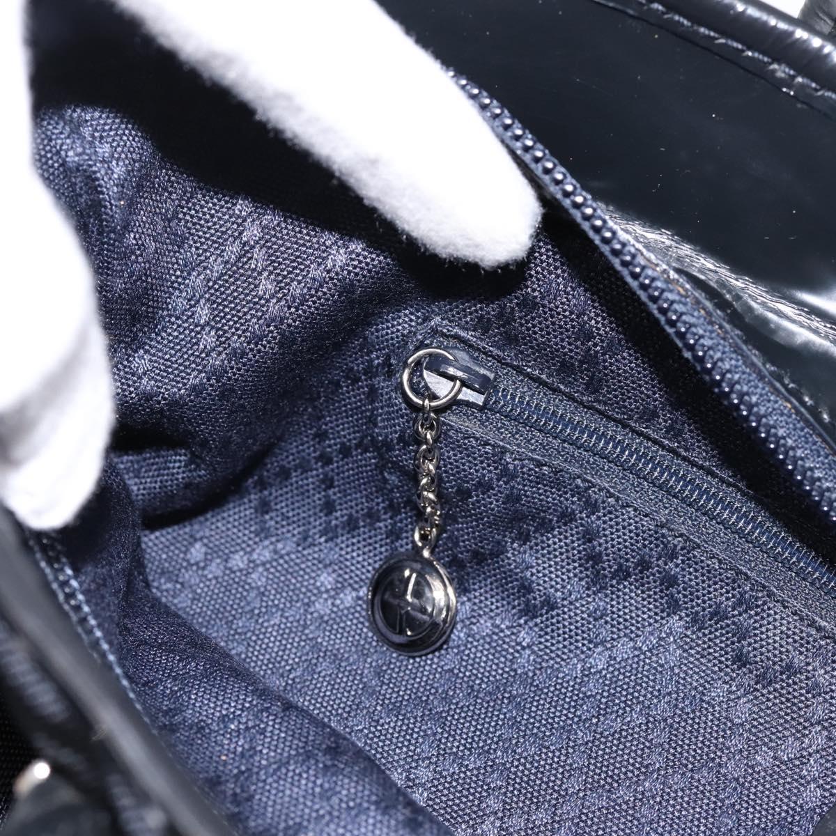 GUCCI Hand Bag Nylon Navy Silver 002 2123 0457 Auth ep15803