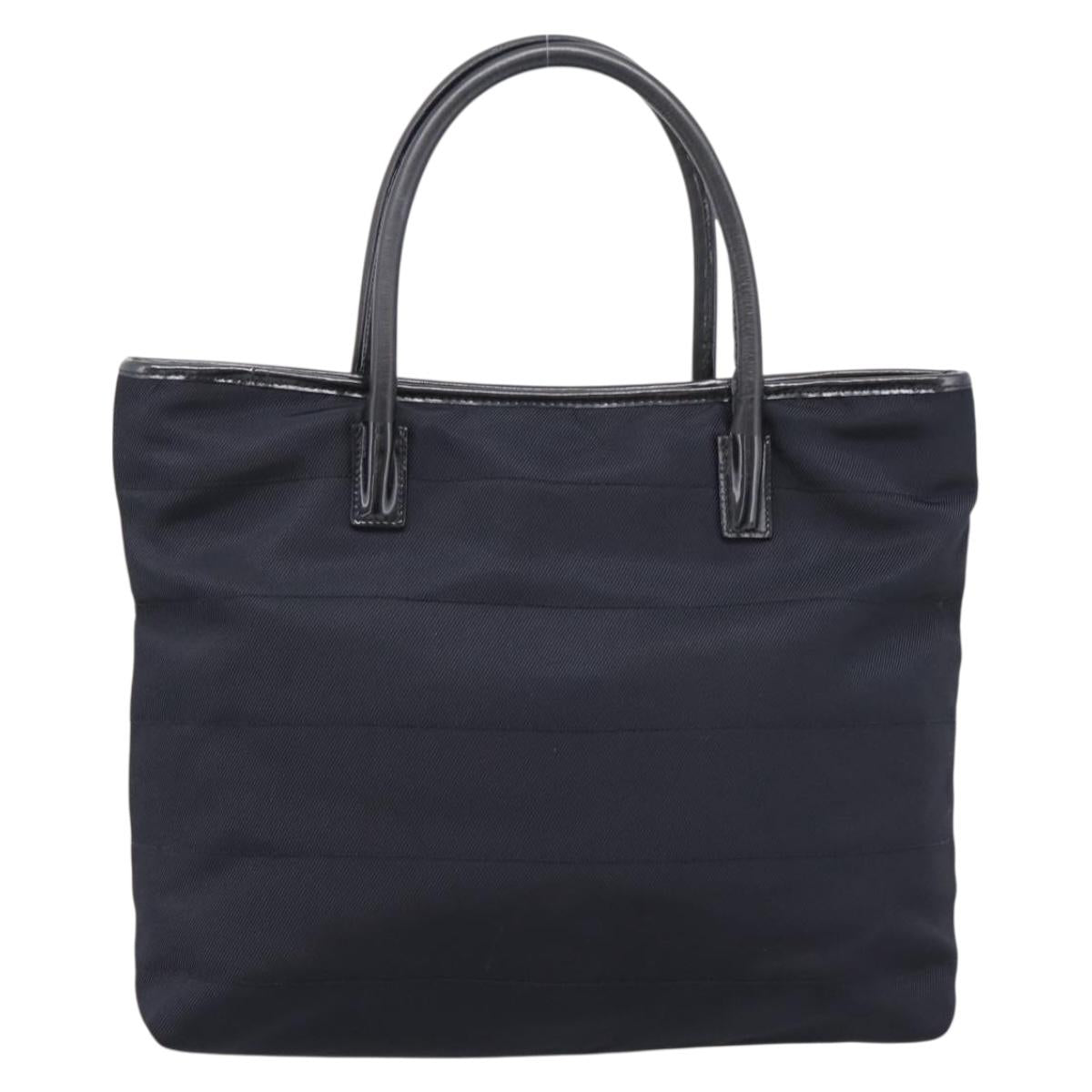 GUCCI Hand Bag Nylon Navy Silver 002 2123 0457 Auth ep15803