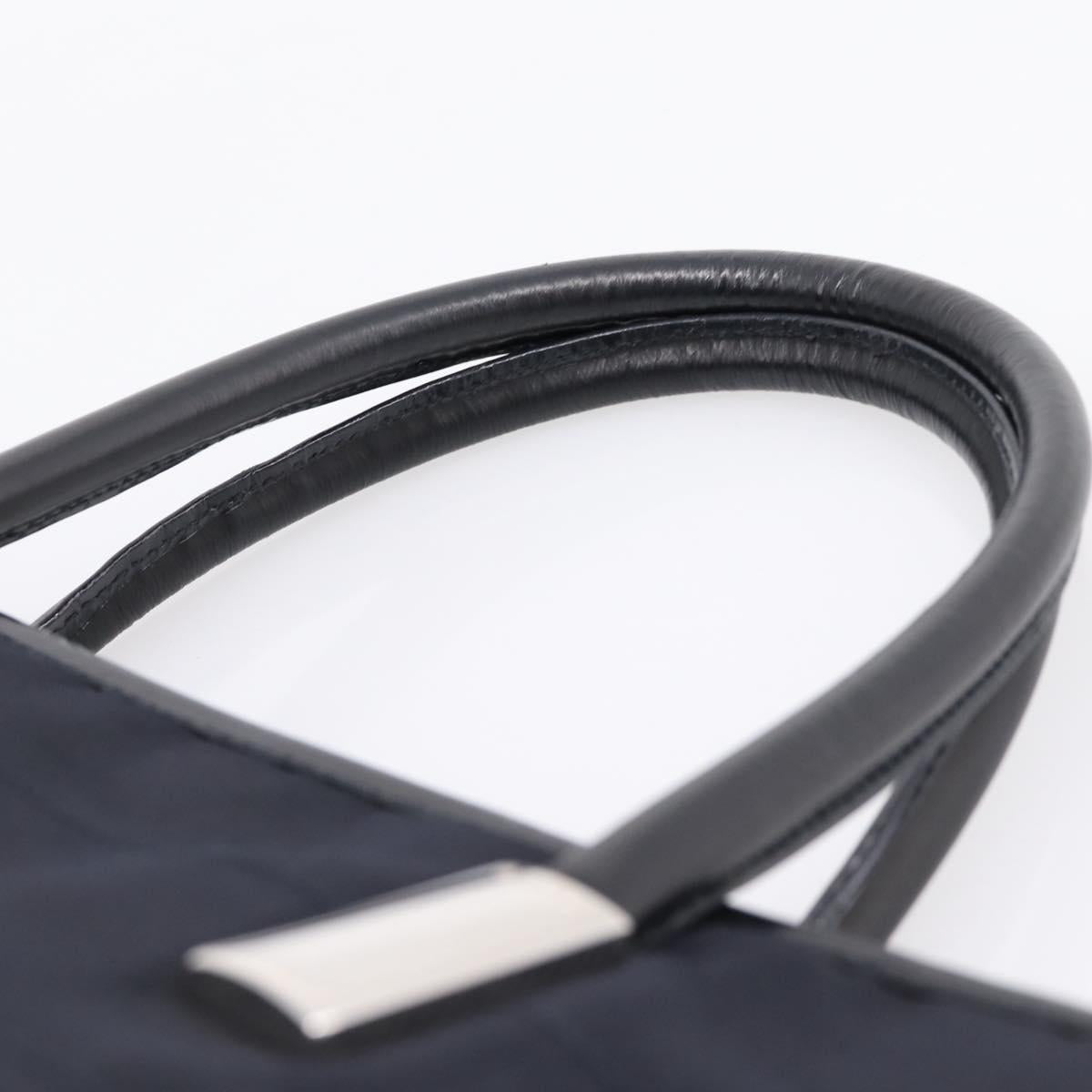 GUCCI Hand Bag Nylon Navy Silver 002 2123 0457 Auth ep15803