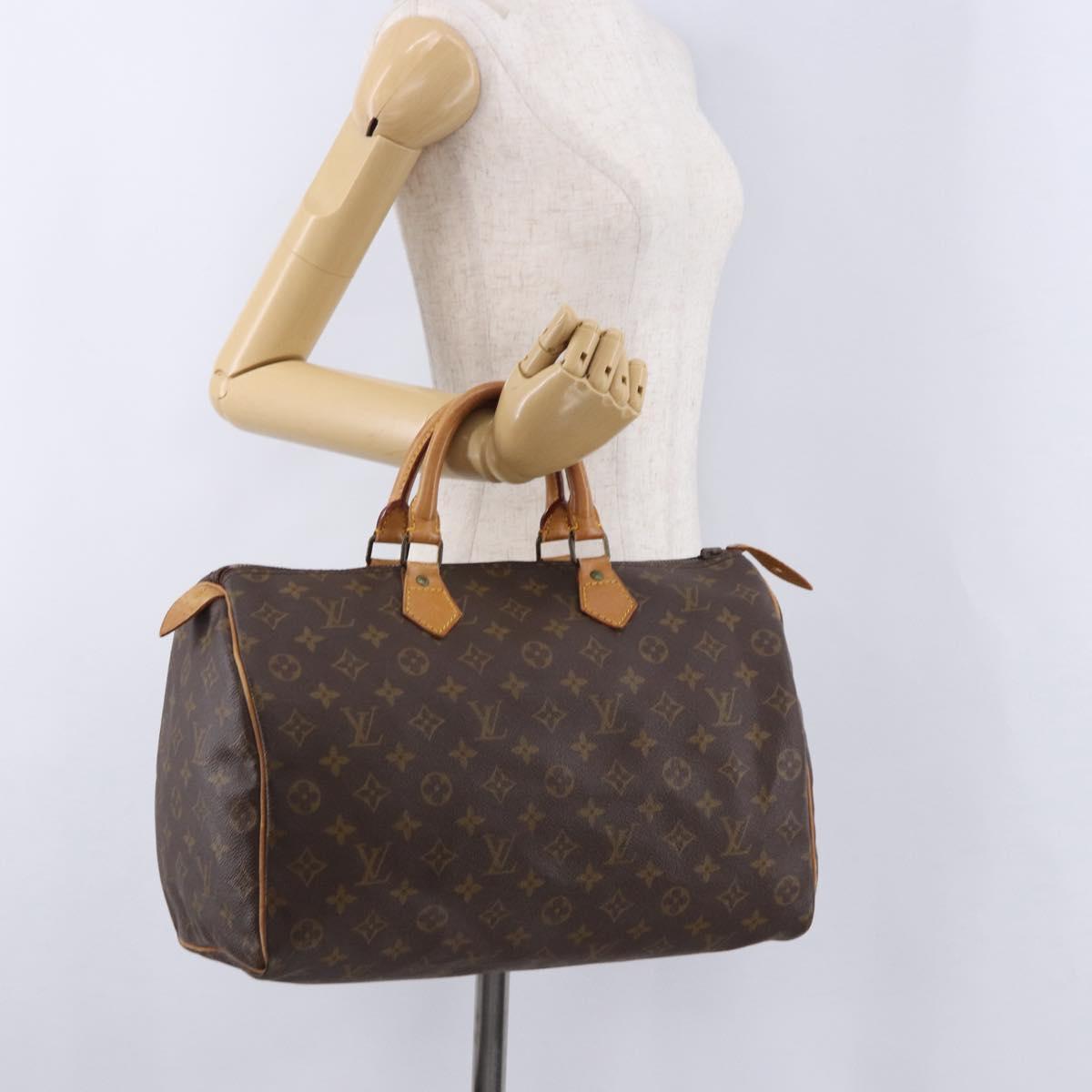LOUIS VUITTON Monogram Speedy 35 Hand Bag M41524 LV Auth ep15805