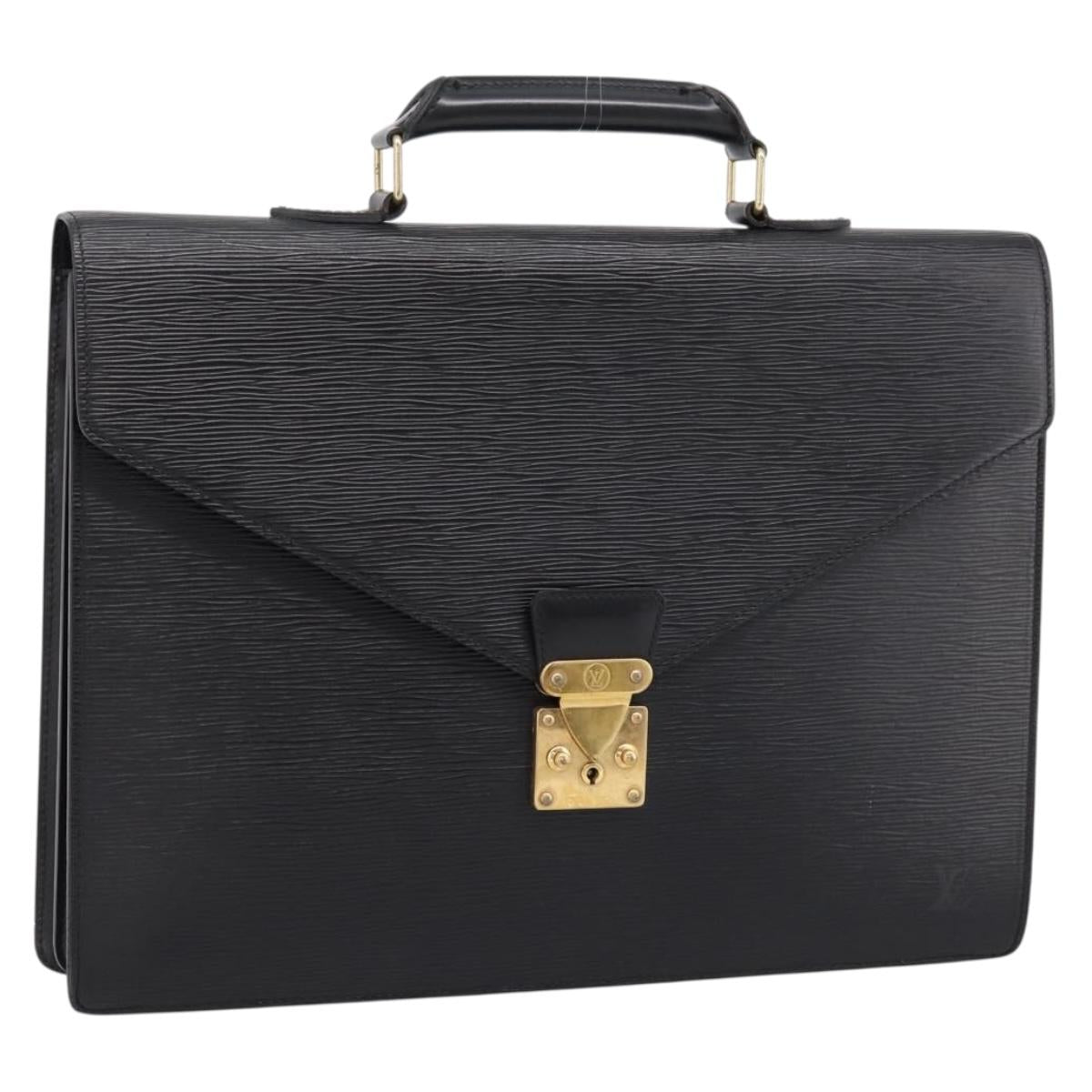 LOUIS VUITTON Epi Serviette Conseiller Briefcase Black M54422 LV Auth ep15809A