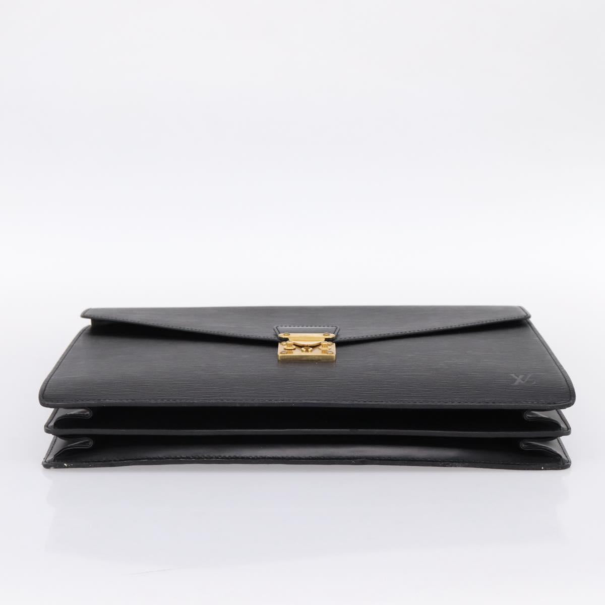 LOUIS VUITTON Epi Serviette Conseiller Briefcase Black M54422 LV Auth ep15809A